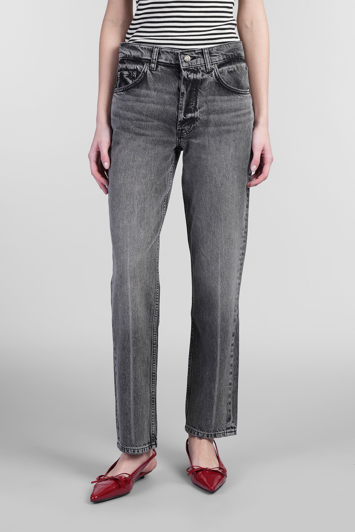 Kate Jeans In Grey Cotton