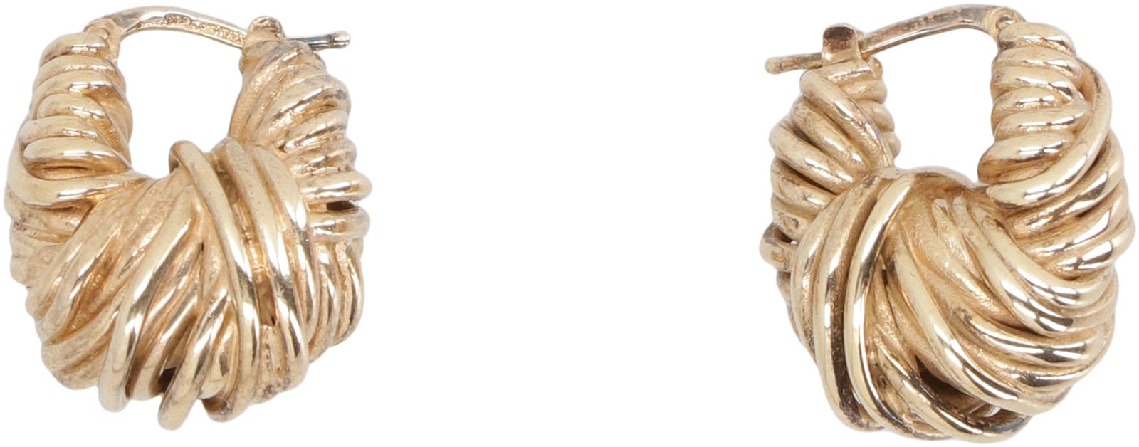 Bottega Veneta Knot Earrings In Gold