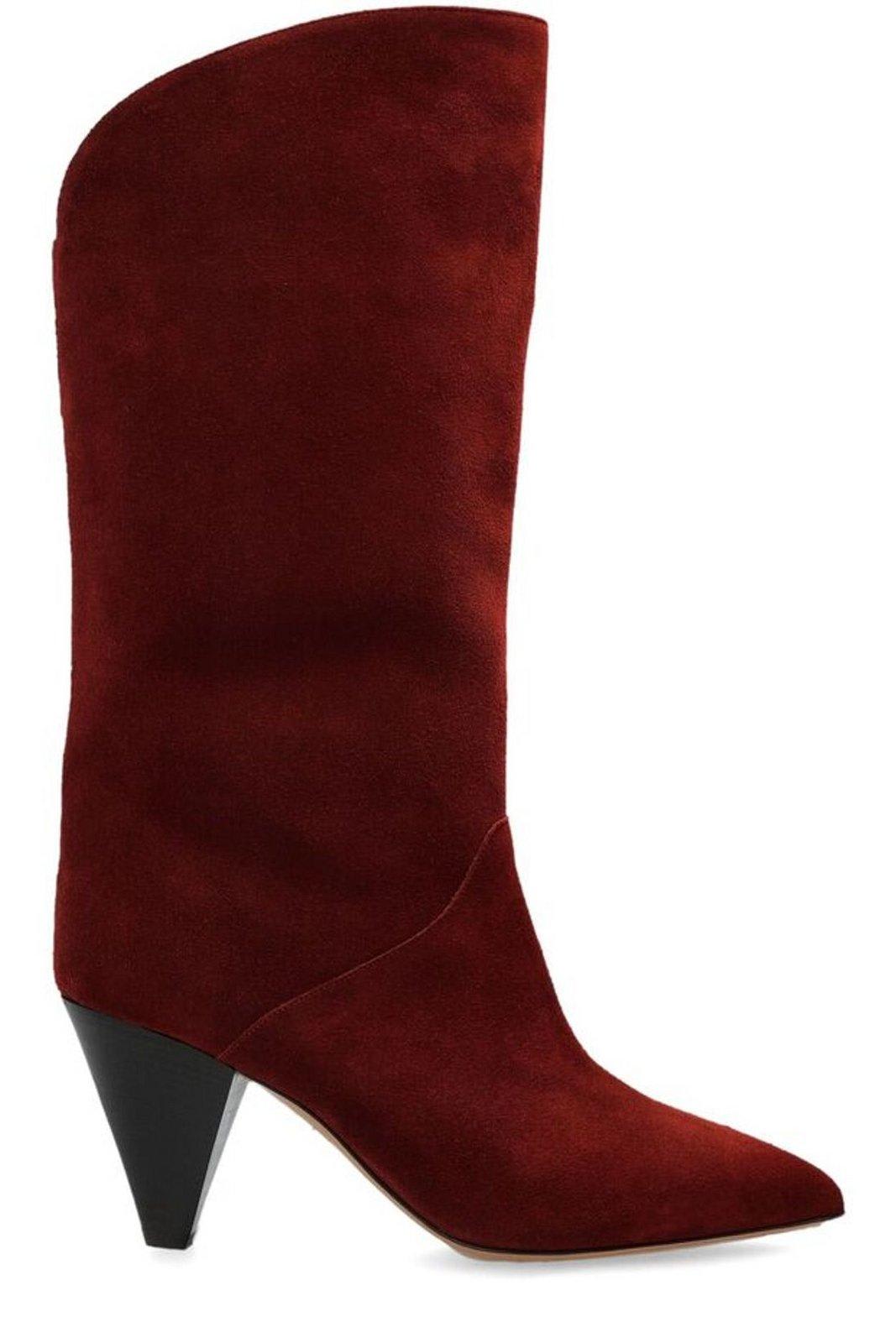 Shop Isabel Marant Pointed-toe Heeled Boots In Red