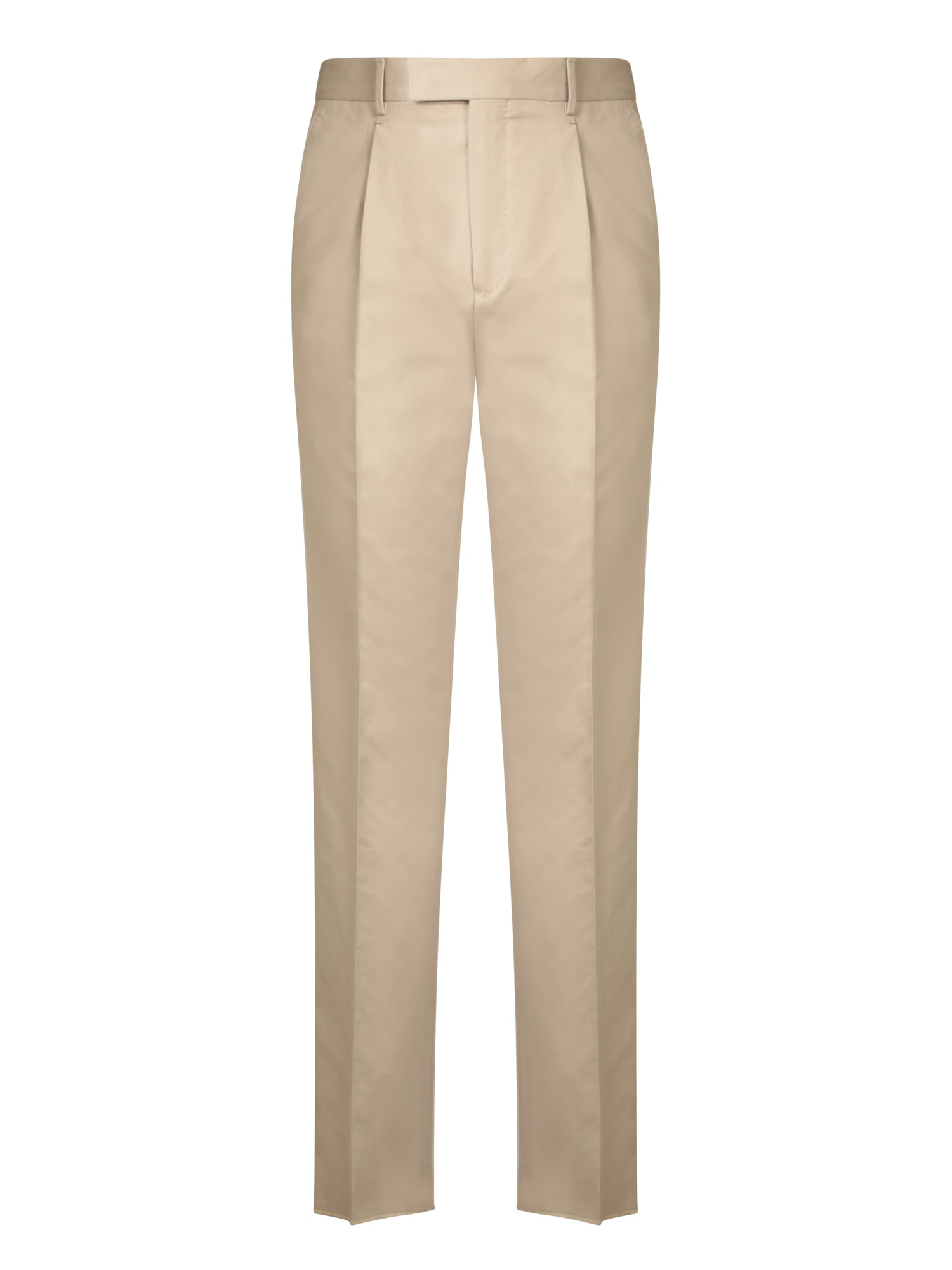 ZEGNA BEIGE CASHMERE TROUSERS