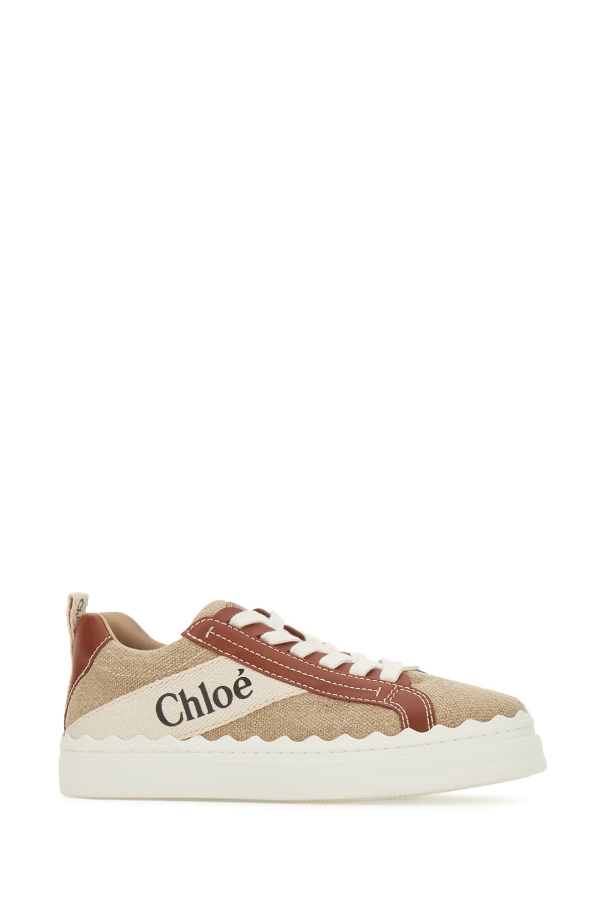 Shop Chloé Multicolor Linen Lauren Sneakers In 90u