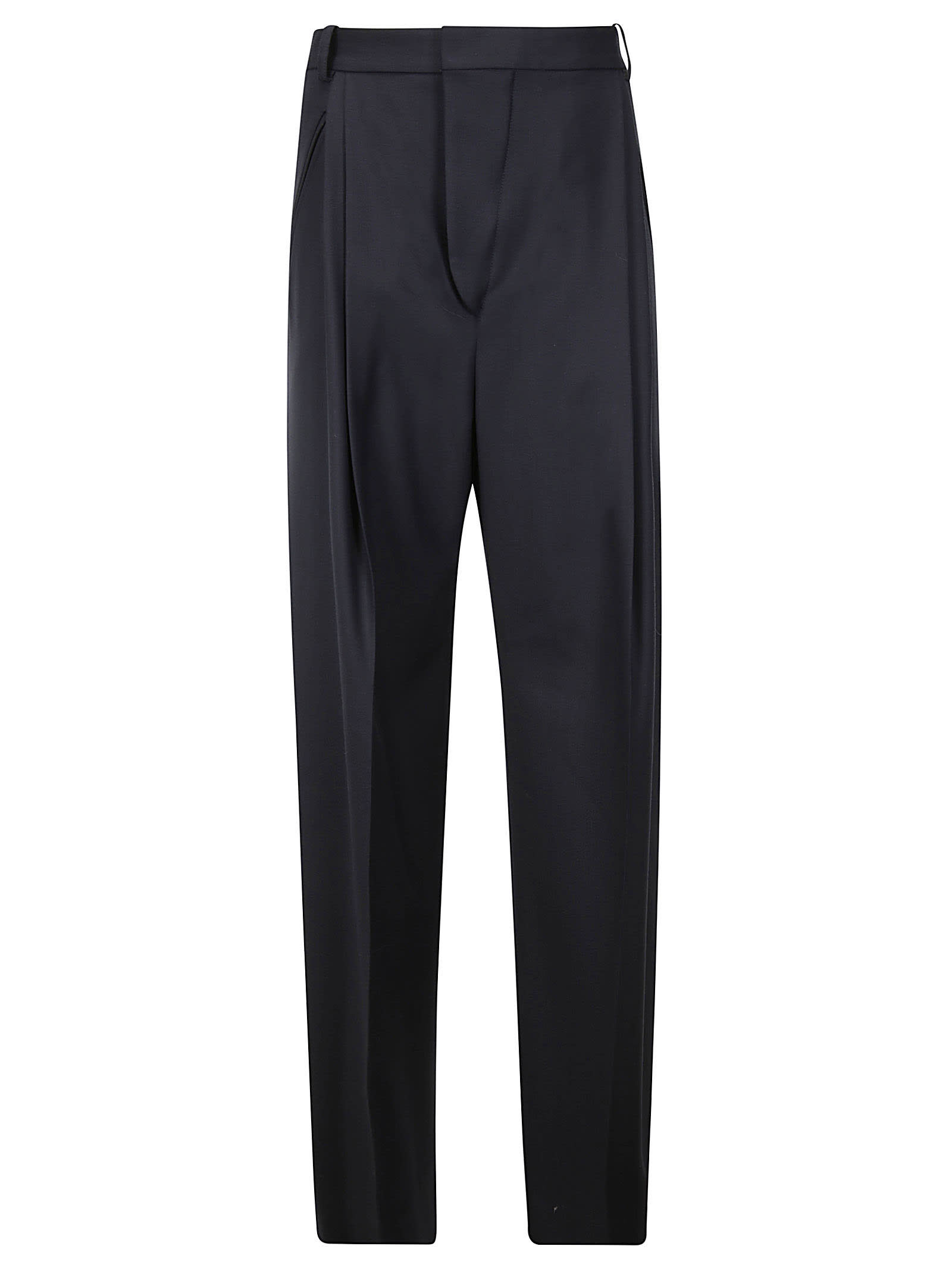 Shop Victoria Beckham Wide Leg Trouser In Midnight