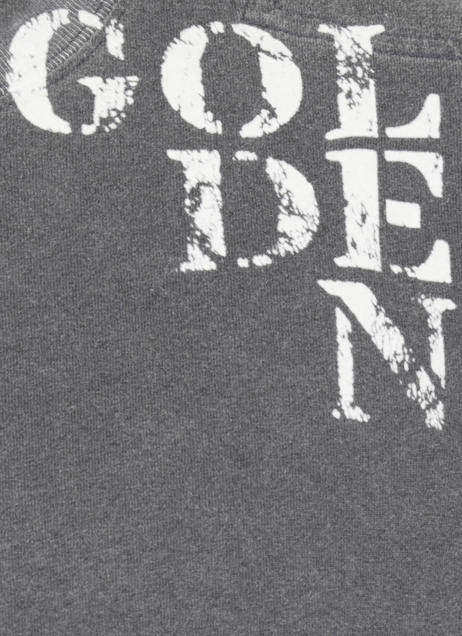 Golden Goose Dark Blue Cotton T-shirt With Contrasting Logo In Blue