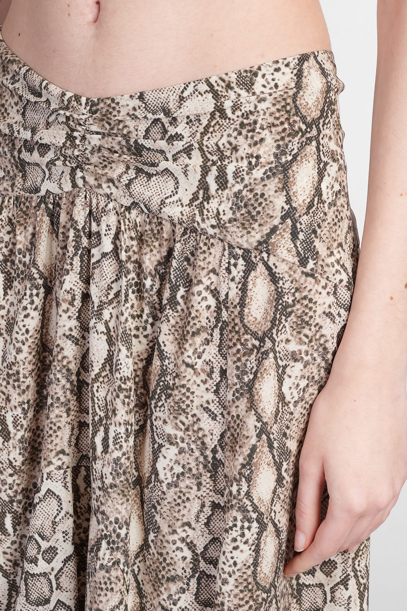 Isabel Marant Olena Draped Midi Skirt In Beige