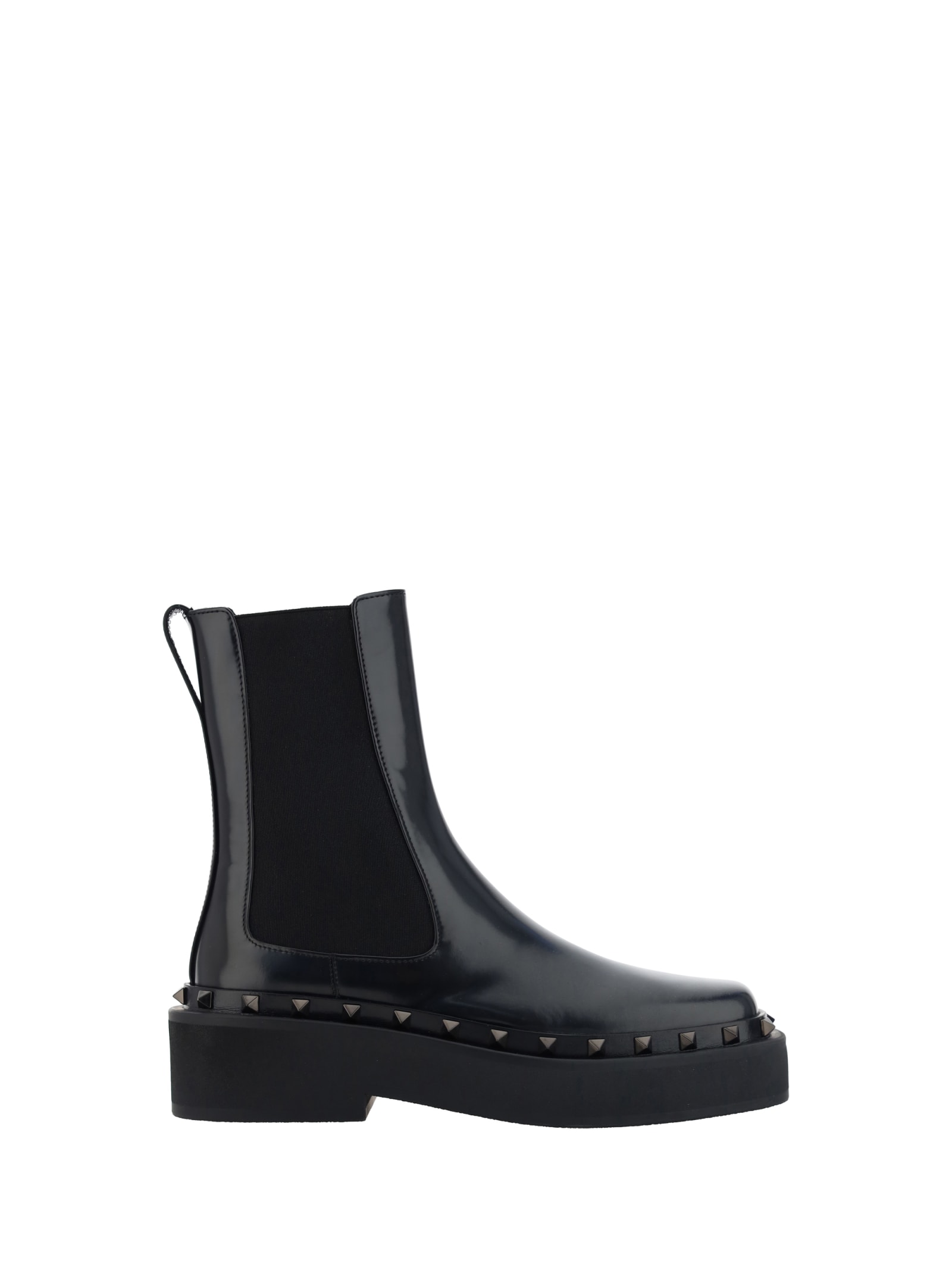 Valentino Garavani Rockstud M-way Leather Chelsea Boots