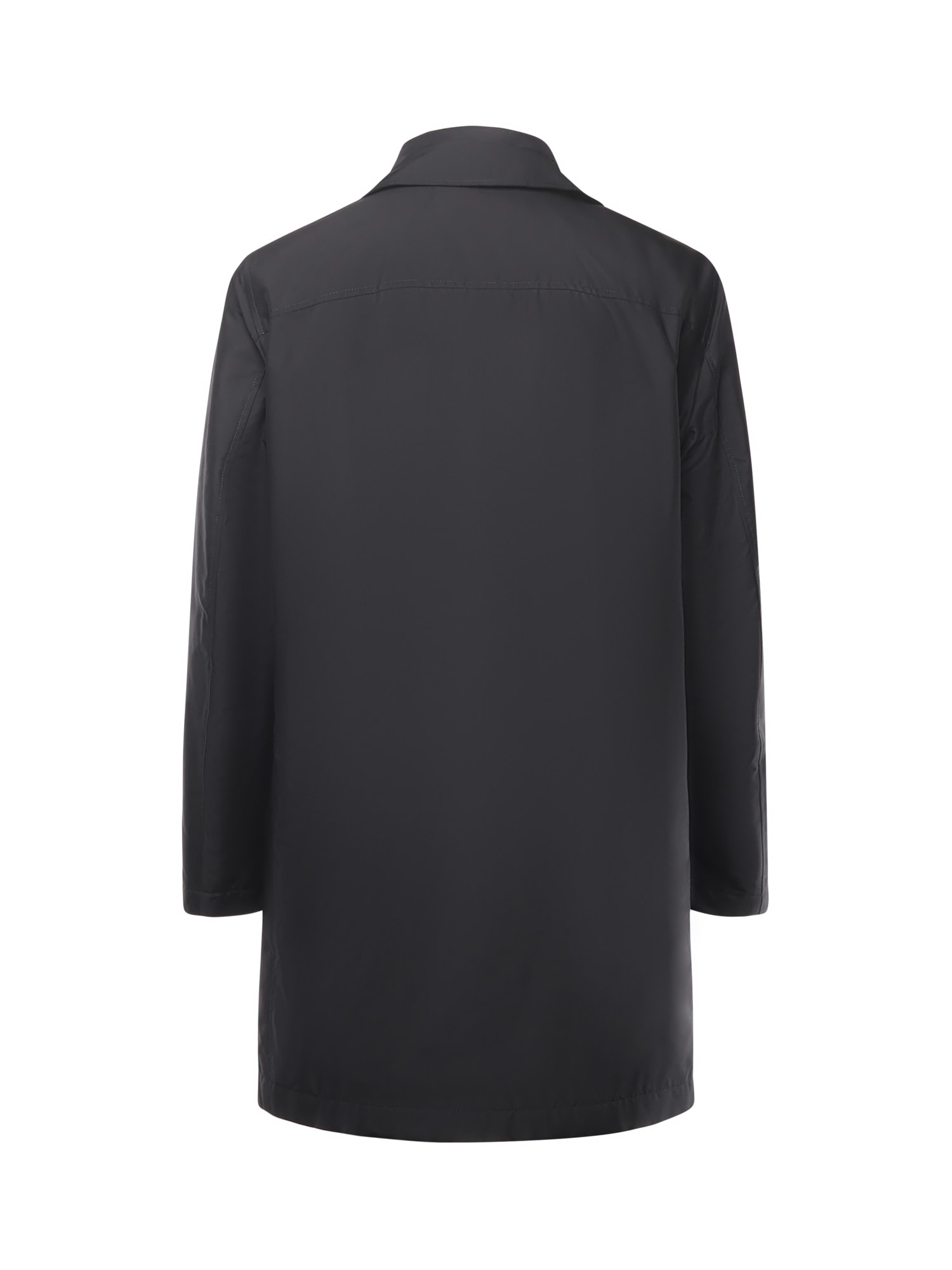 Fay Double-front Morning Coat With Padded Interior In Blue