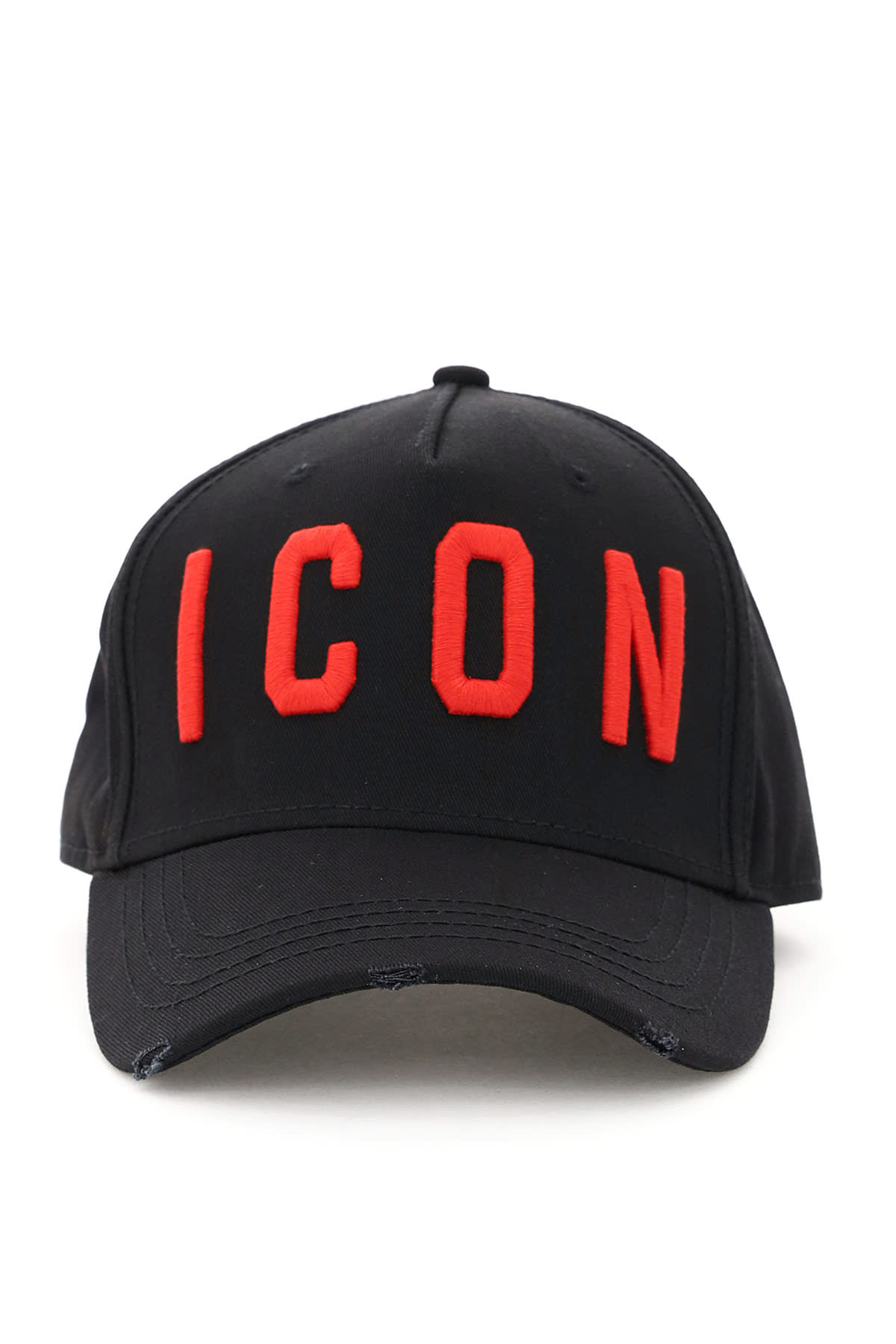 Shop Dsquared2 Icon Embossed Baseball Cap In Black Red