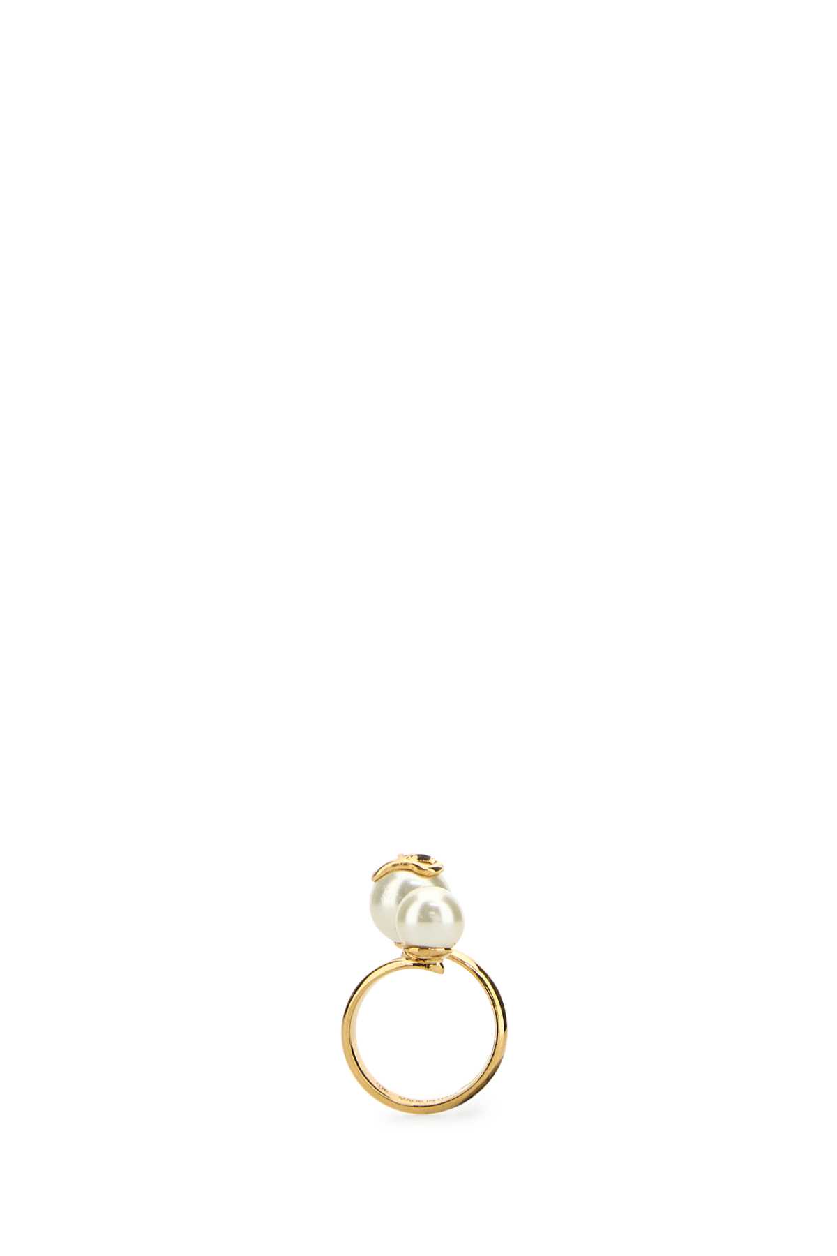 Gold Metal Vlogo Signature Ring