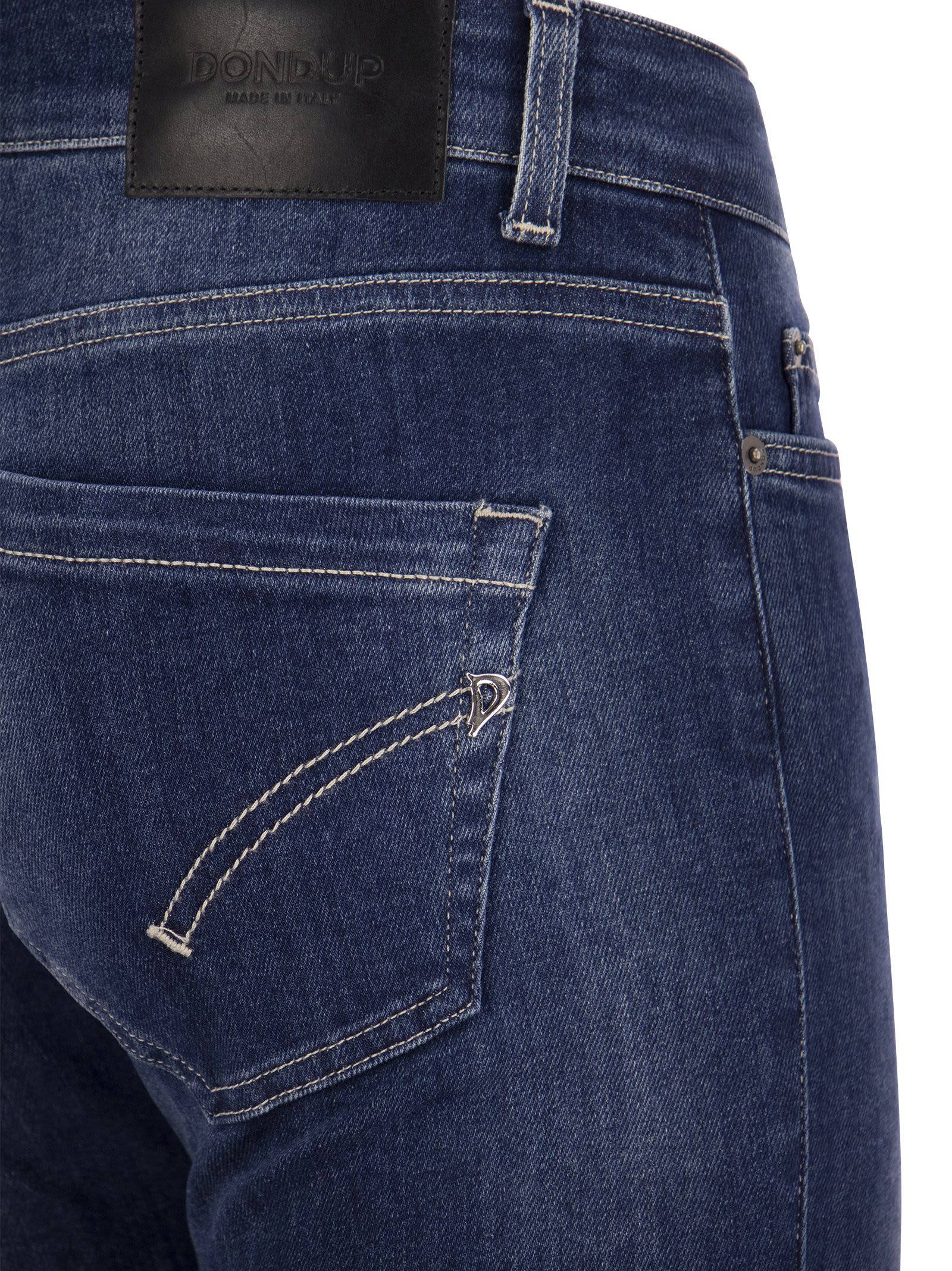 Shop Dondup Monroe - Five-pocket Skinny Fit Jeans In Medium Denim