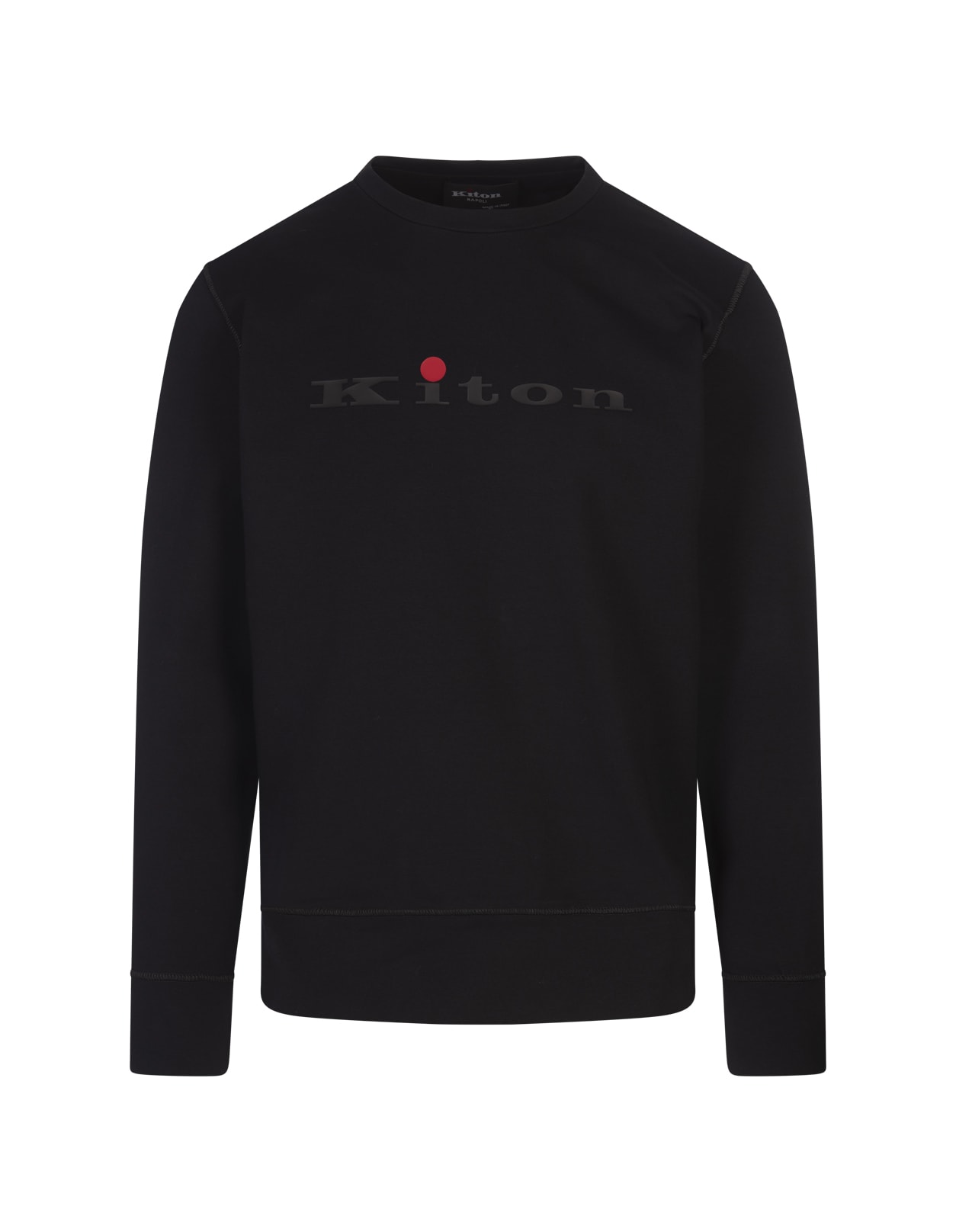 Black Crew Neck Sweatshirt With Logo