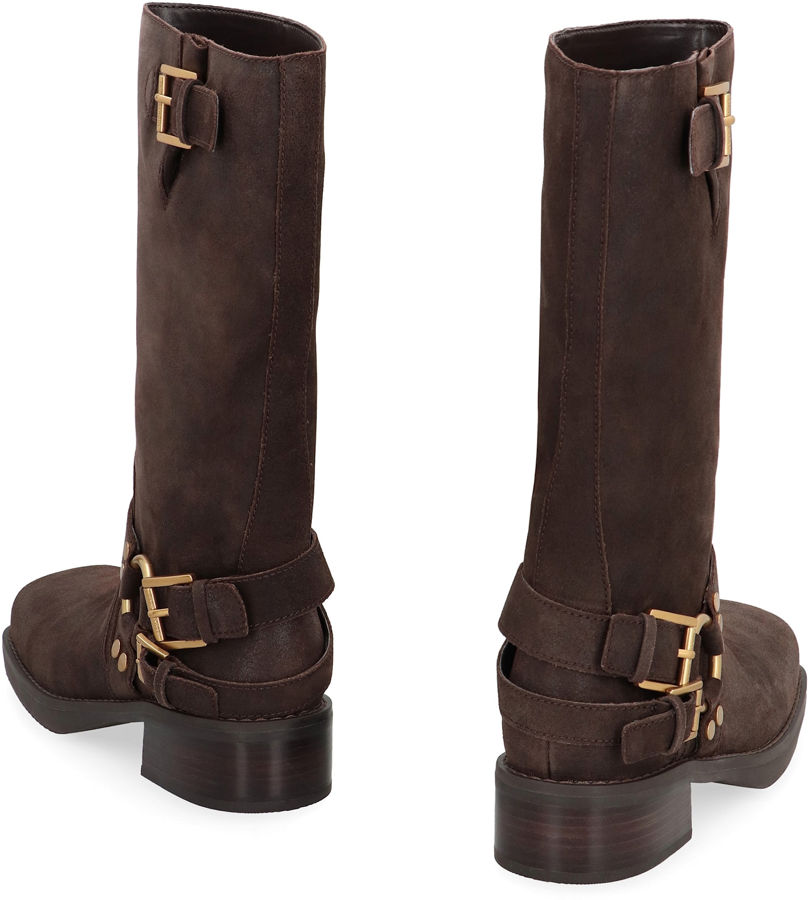 Michael Michael Kors Crosby Suede Knee High Boots In Brown