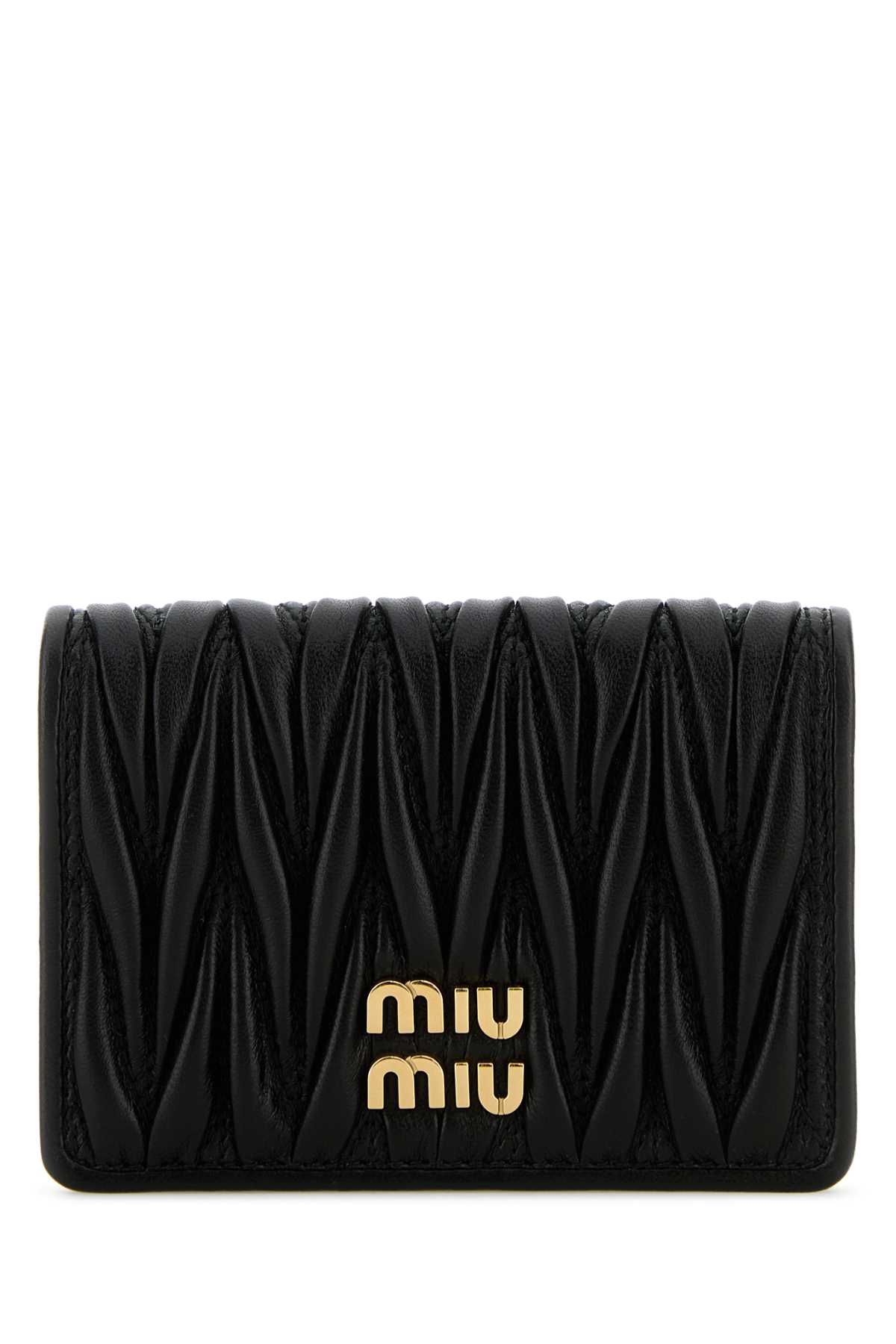 Miu Miu Black Nappa Leather Card Holder