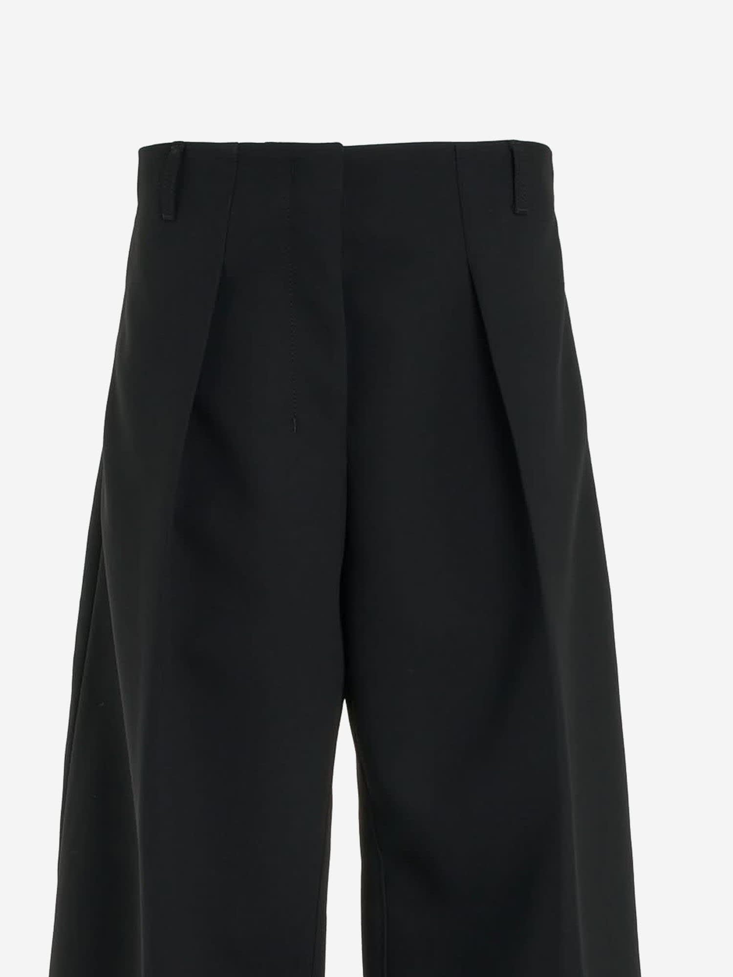Jacquemus 'le Pantalon Paseo' Black Pants With Belt Loops And Wide Leg