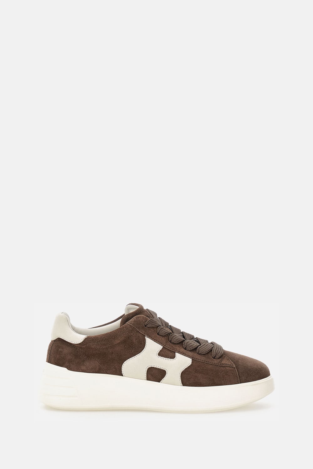Hogan Suede Upper Sneakers With Rubber Sole In Brown