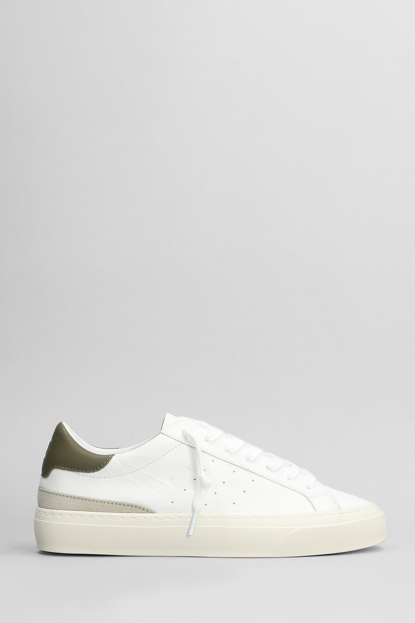 Shop Date Sonica Sneakers In White Leather