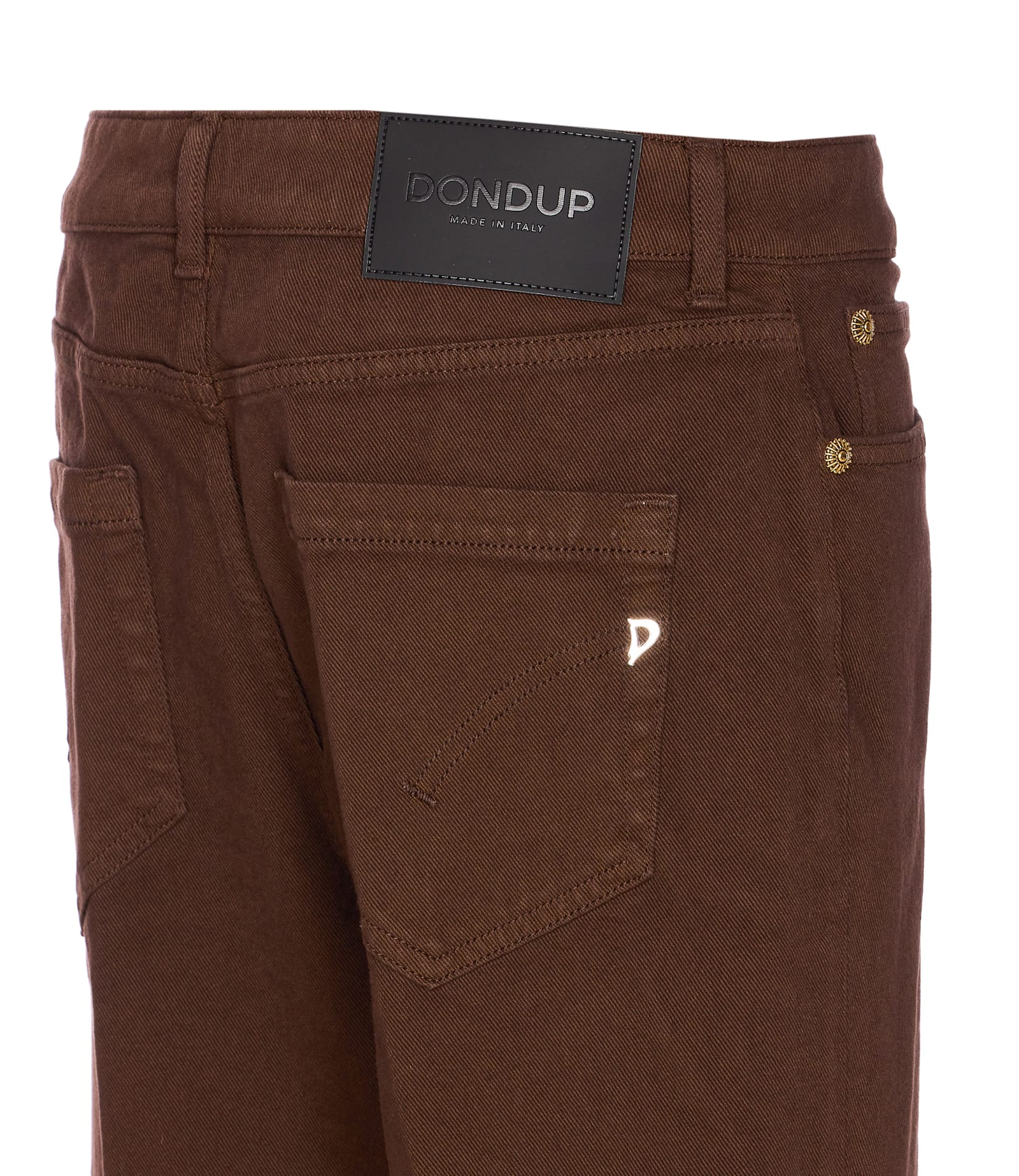 Dondup Trousers With Rolled Cuffs And Pockets In Red