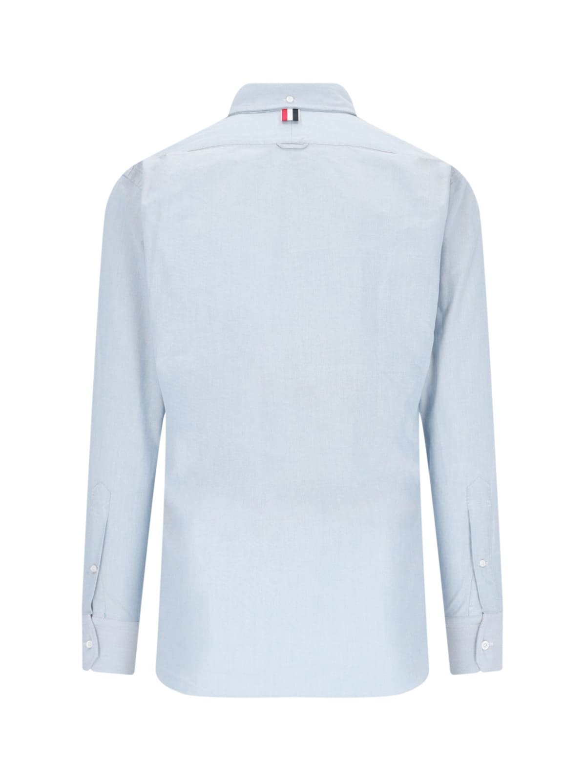 Shop Thom Browne Logo Shirt In Light Blue