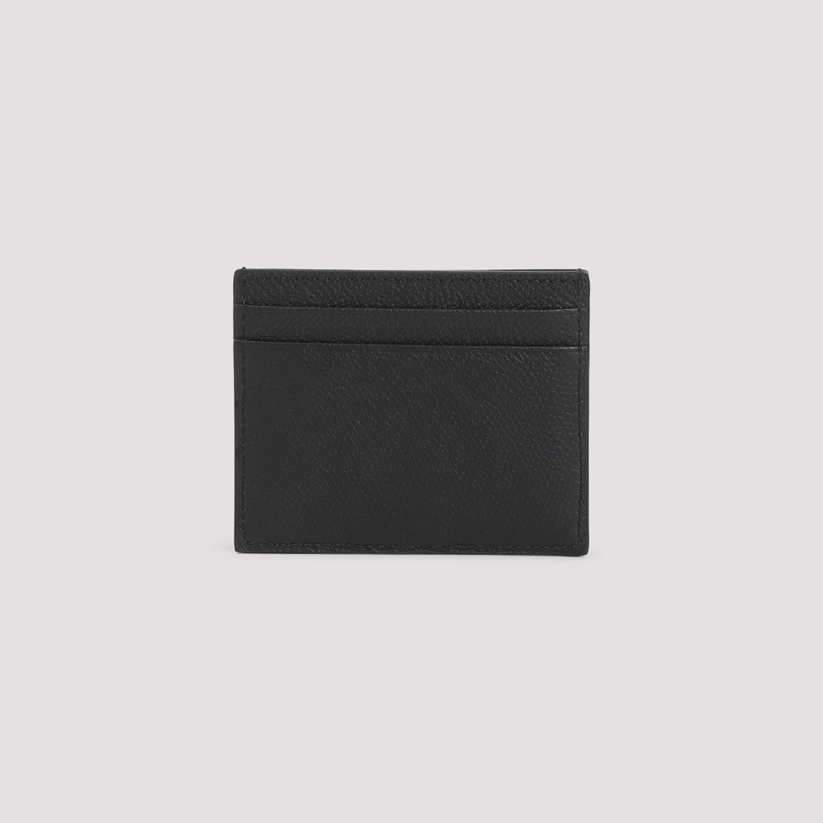 Valentino Valenitno Garavani Signature V-logo Card Case In Black