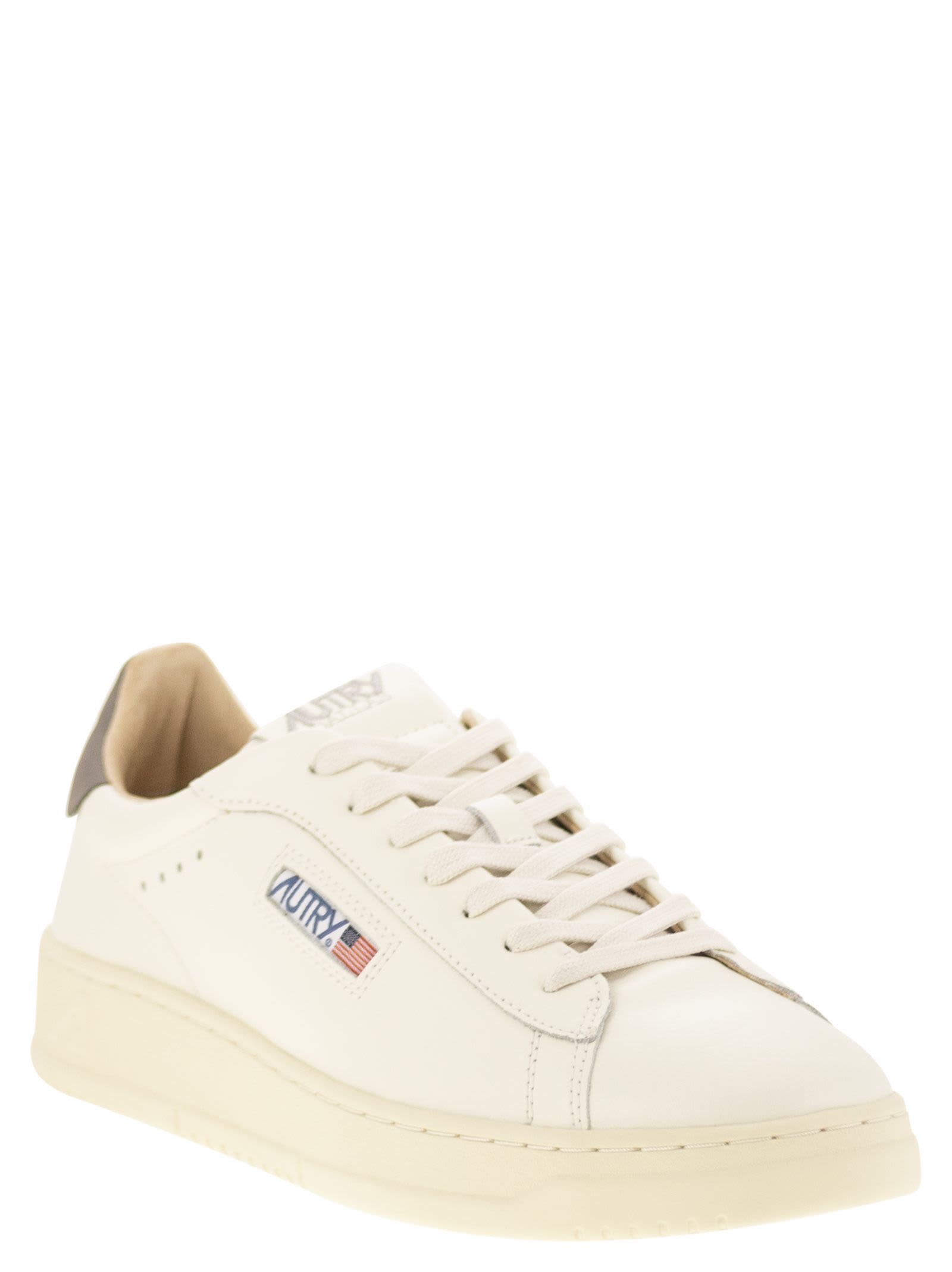 Autry Leather High-top Sneakers Perforated Toe In White