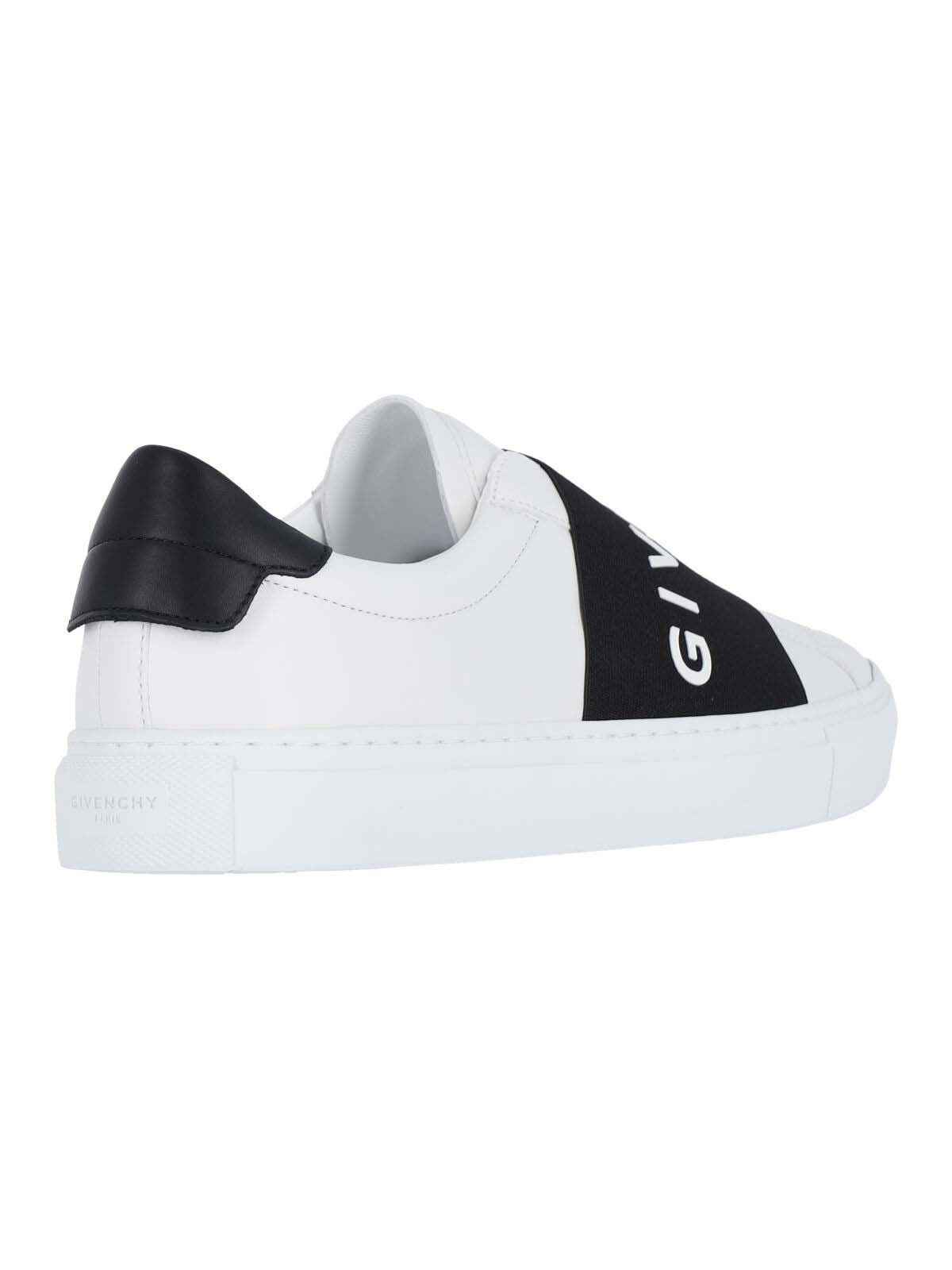 Givenchy Urban Street Sneakers In Leather With Elastic Band In White