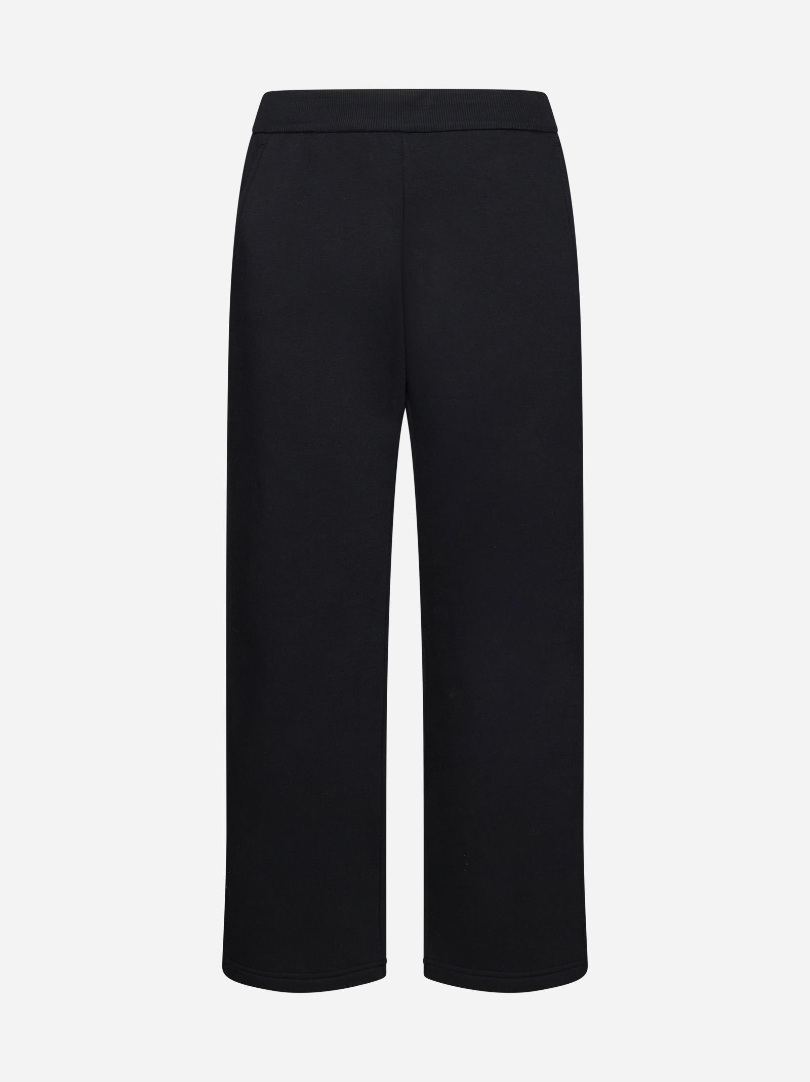 Shop 's Max Mara Damiana Cotton Blend Trousers In Black