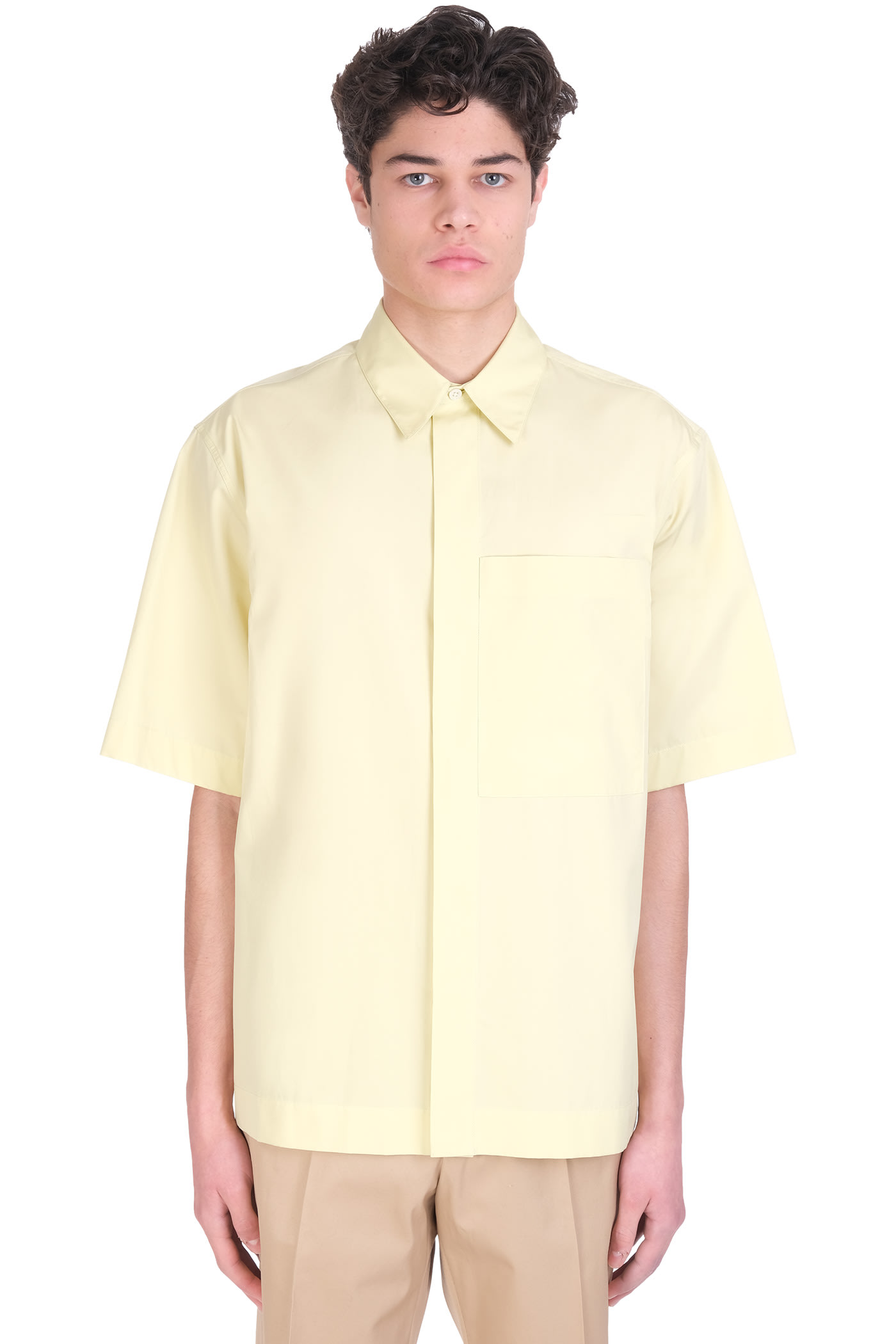 Jil Sander Shirt In Yellow Cotton