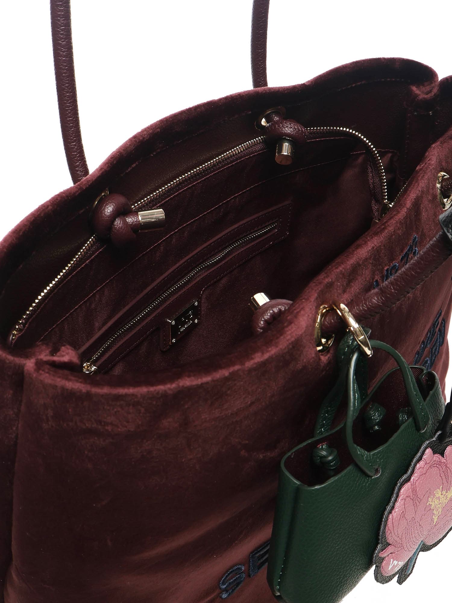 V73 Secret Garden Shopping Bag In Burgundy