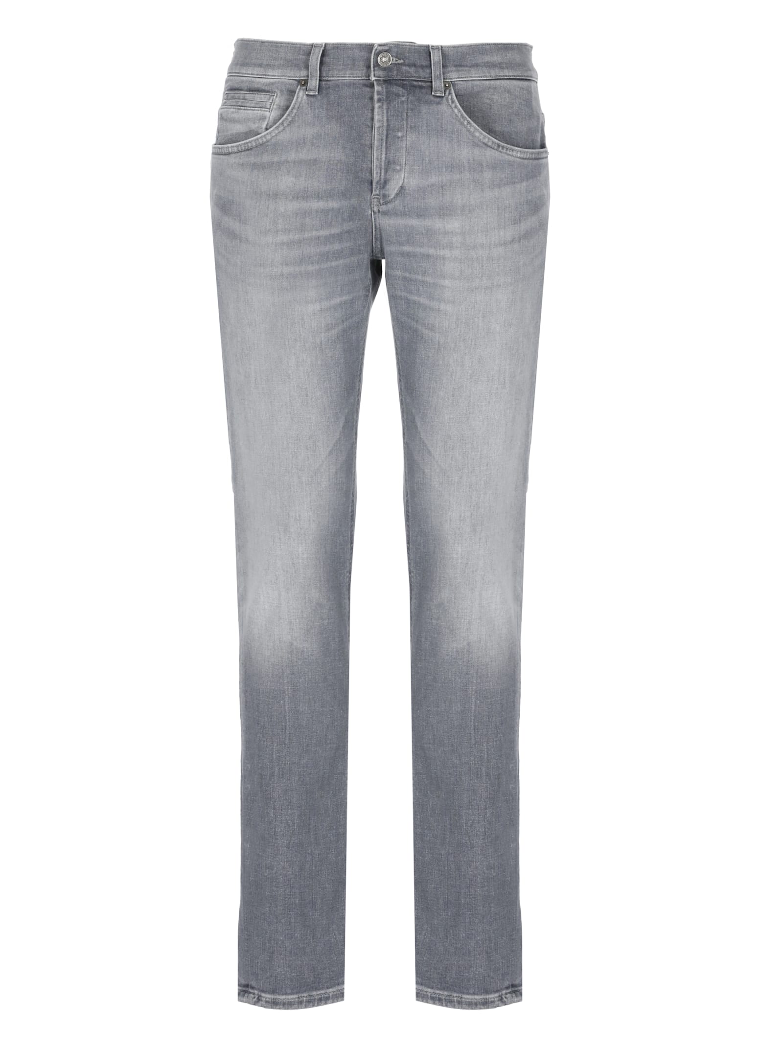 Dondup Denim Trousers With Belt Loops In Blue