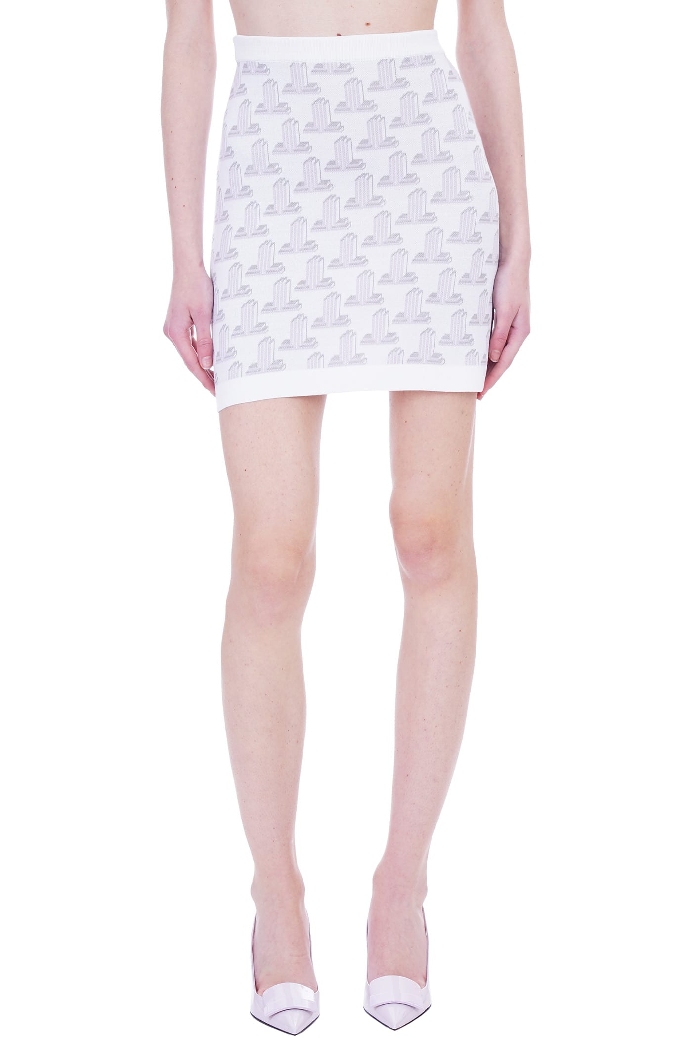 Lanvin Skirt In White Synthetic Fibers