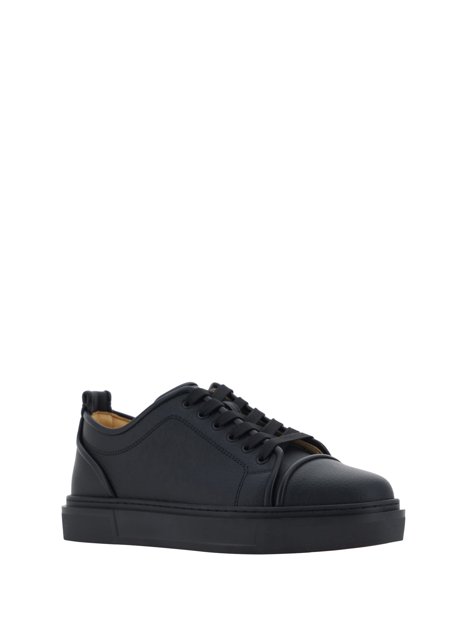Shop Christian Louboutin Adolon Kunior Sneakers In Black