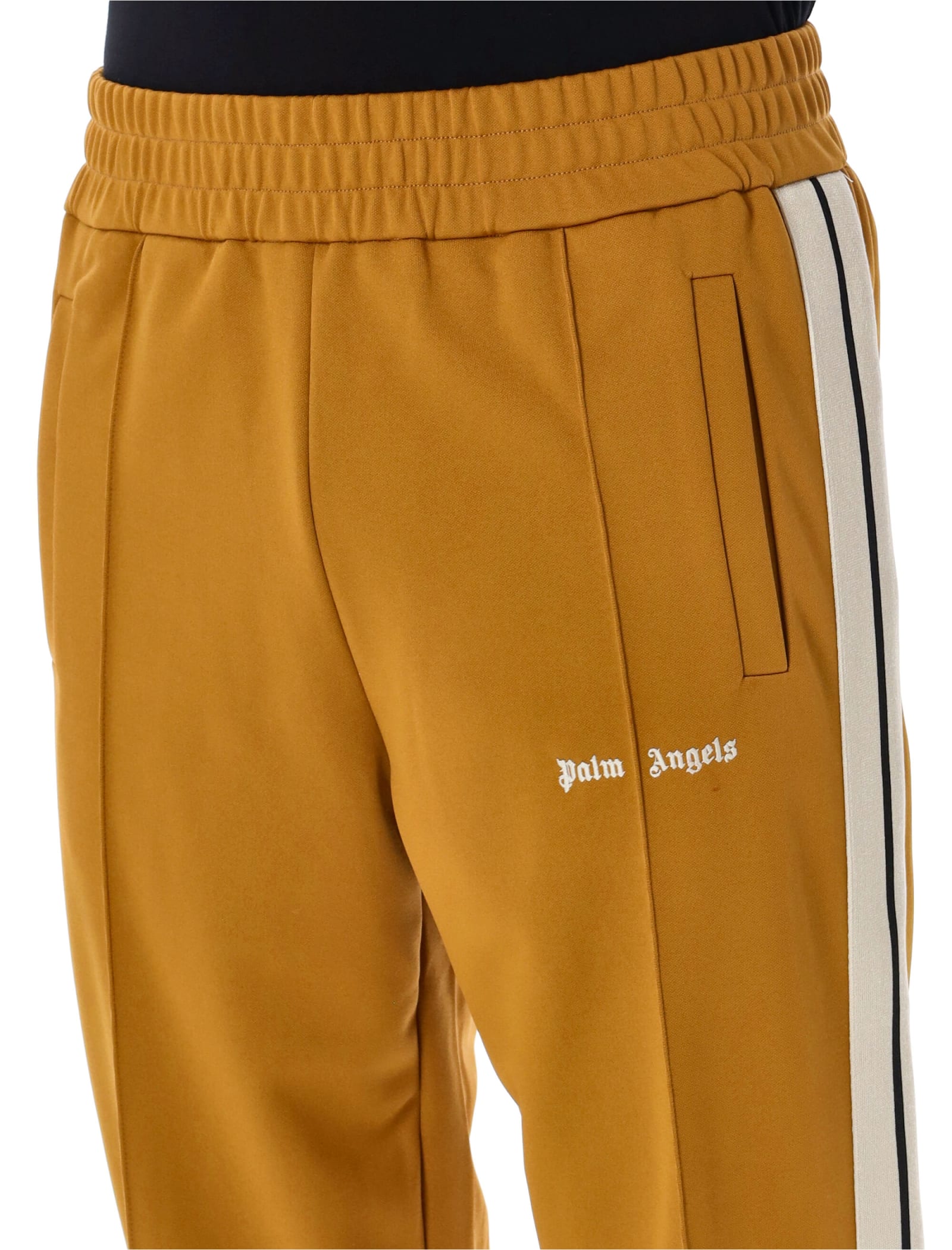 Shop Palm Angels Jogging Track Pants In Golden Brown