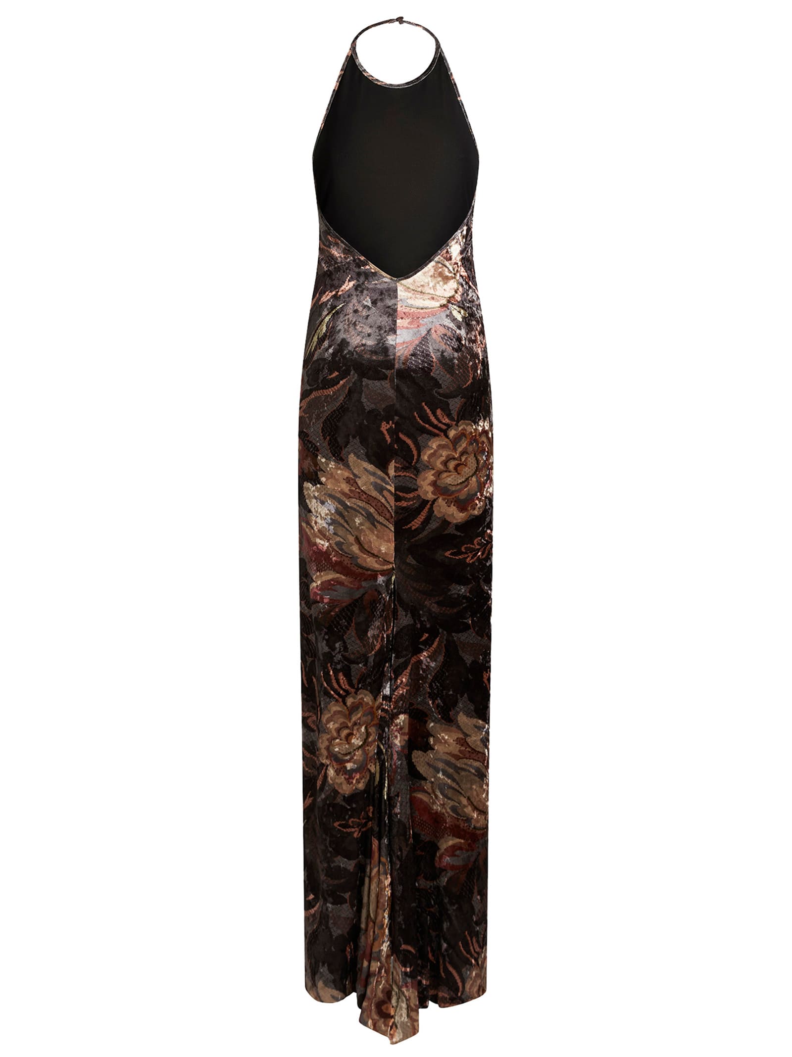 Shop Etro Long Dress In Grey