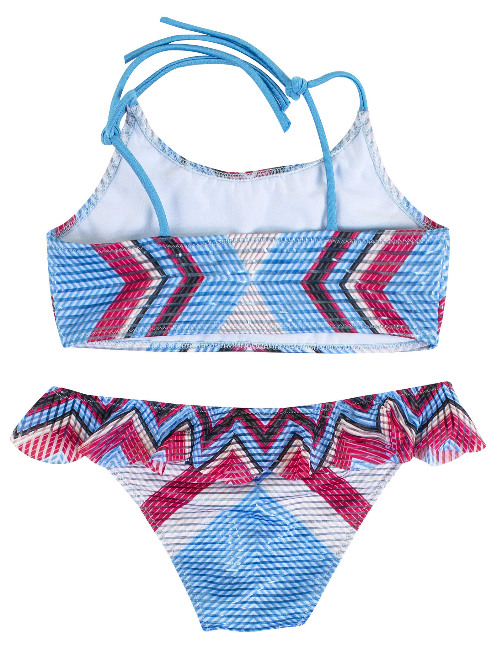 Shop Pin Up Stars Little Girl Bikini With Ruffles In Light Blue