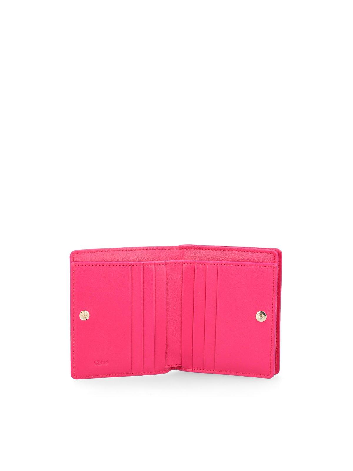 Shop Chloé Sense Compact Bi-fold Wallet In Fizzy Pink