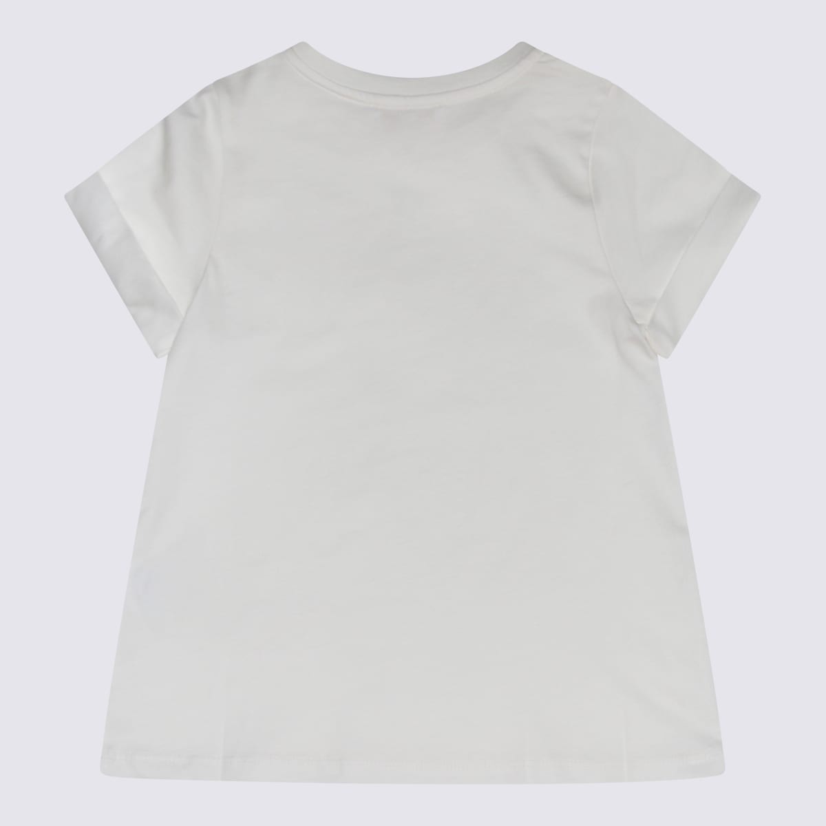 Shop Chloé White Cotton Tshirt In Beige