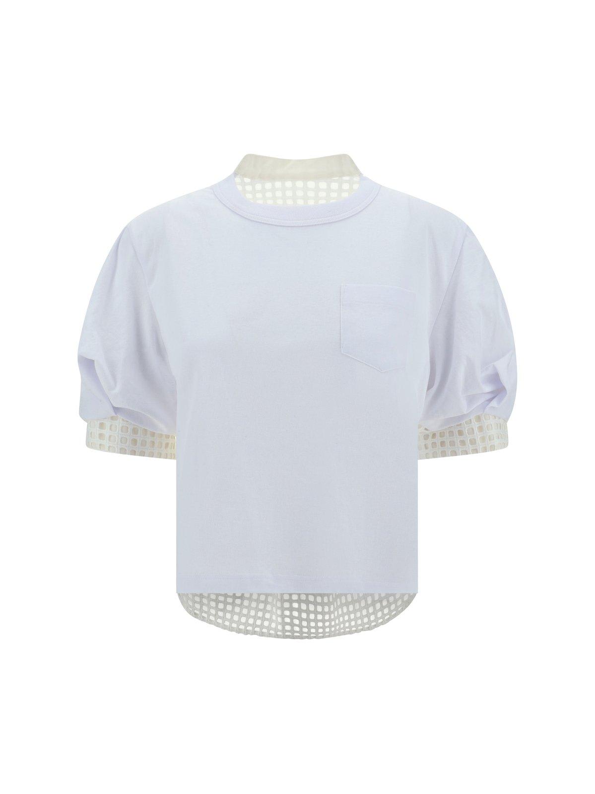 Shop Sacai Saca Layered Crewneck T-shirt In White