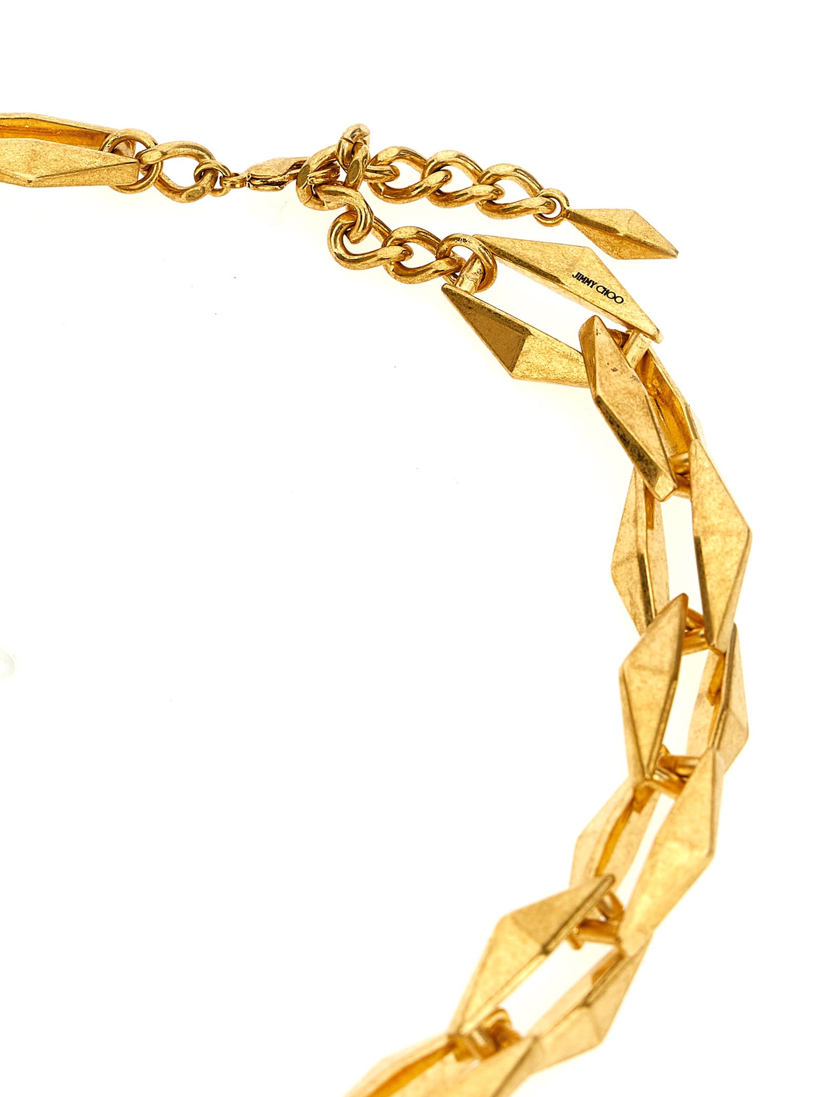 Jimmy Choo Diamond Chain Necklace In Gold