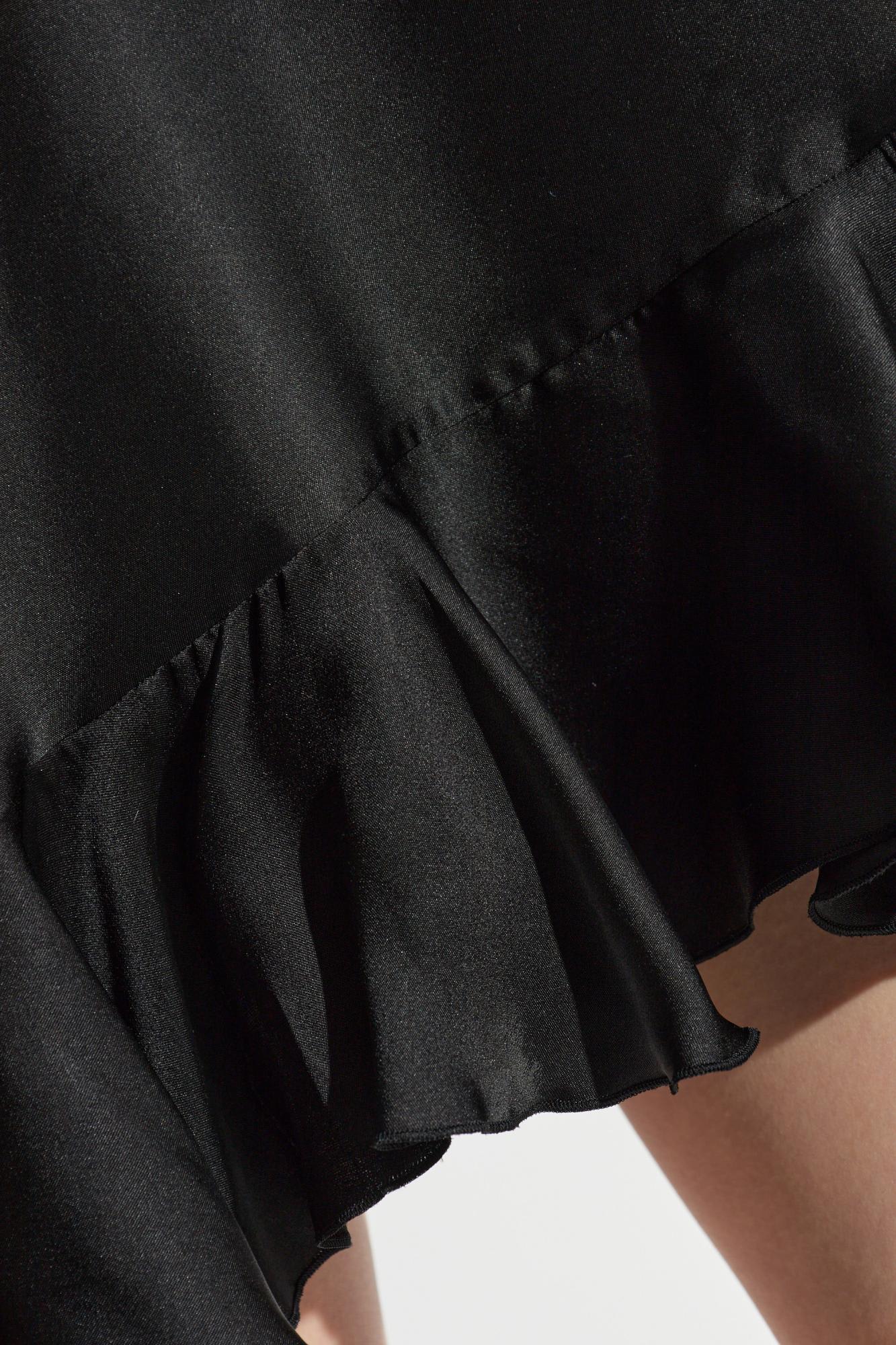 Anine Bing Lilith Silk-blend Mini Dress In Black