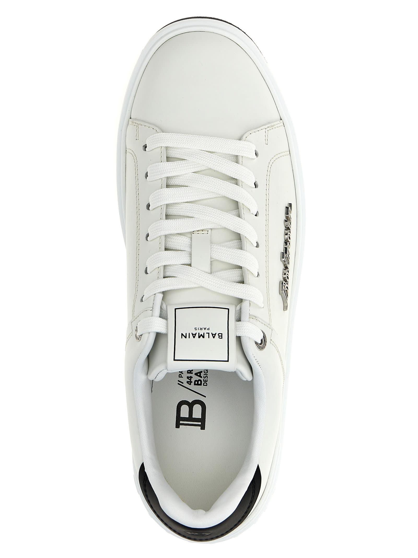 Shop Balmain B-court Sneakers In Black