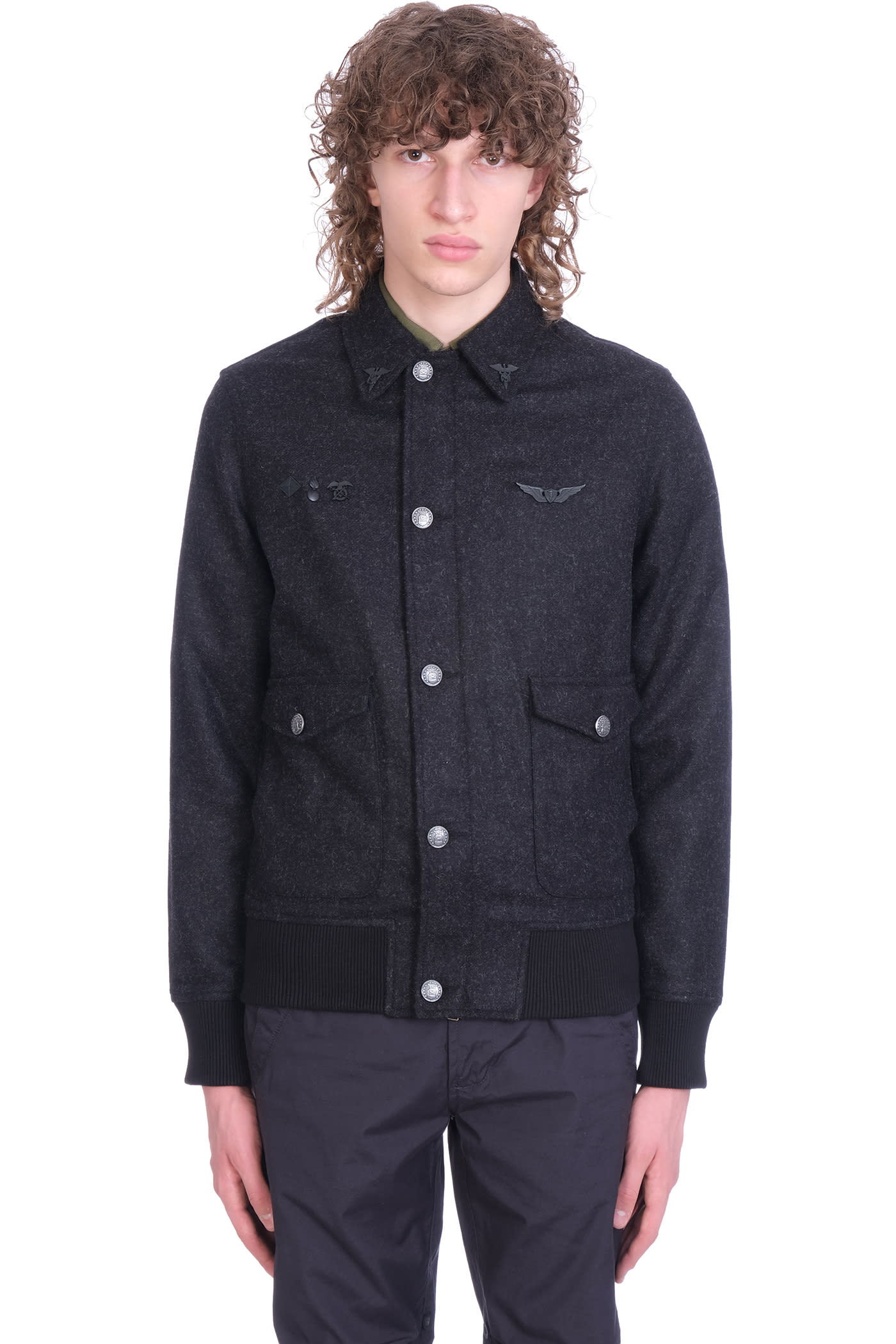 Maharishi Casual Jacket In Black Wool