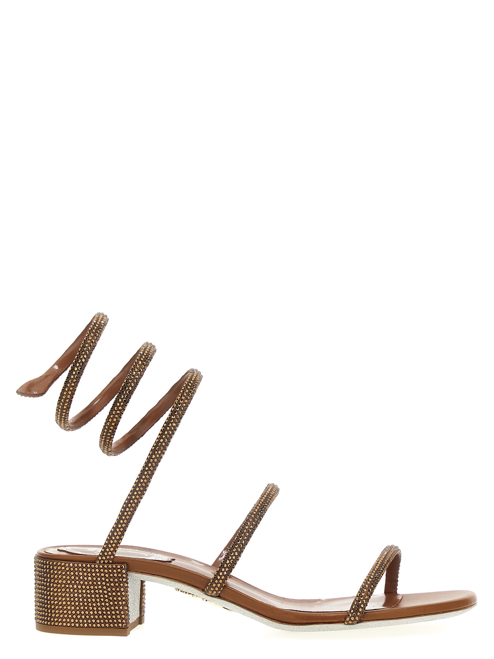 Shop René Caovilla Cleo Sandals In Brown