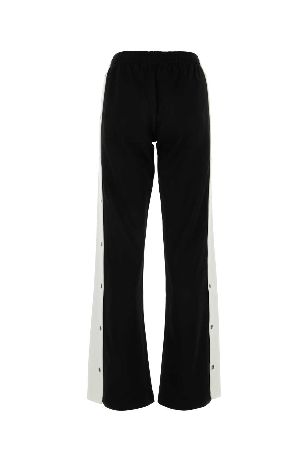 Shop Givenchy Black Polyester Blend Joggers In Black/white