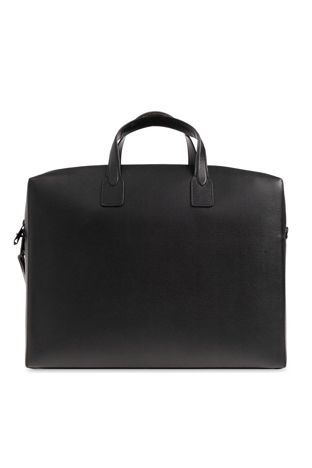 Shop Paul Smith Leather Briefcase In Nero