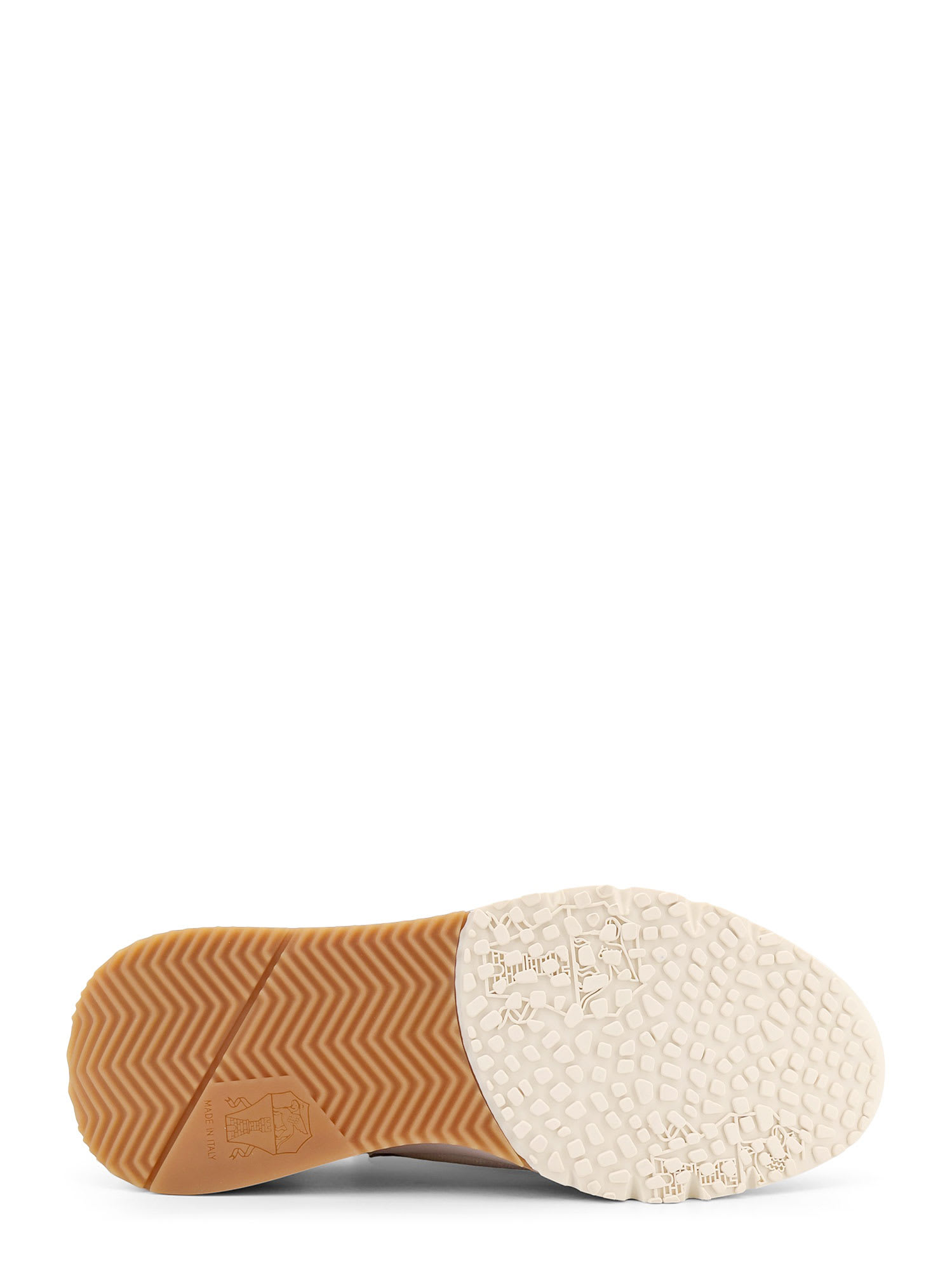 Brunello Cucinelli Cotton Sneakers In Ivory With Front Lace-up Fastening In White