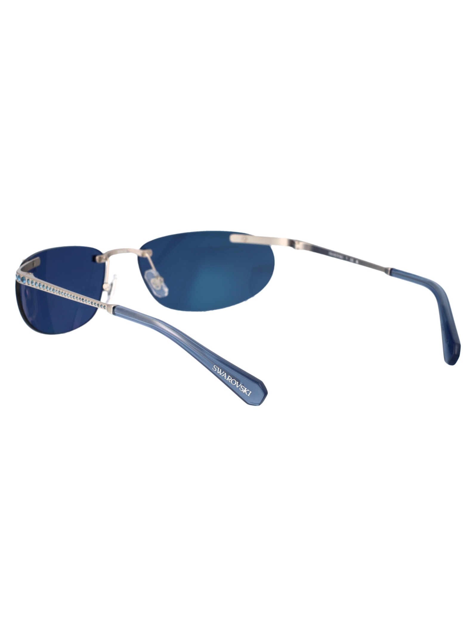 Shop Swarovski 0sk7019 Sunglasses In 402555 Matte Silver