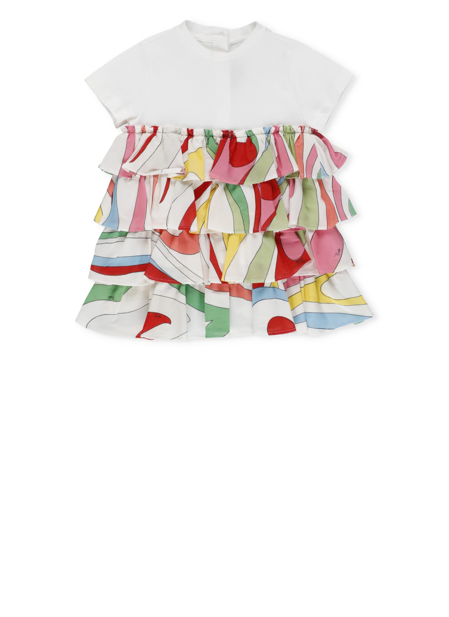 Emilio Pucci Babies' Cotton Dress In Multicolor