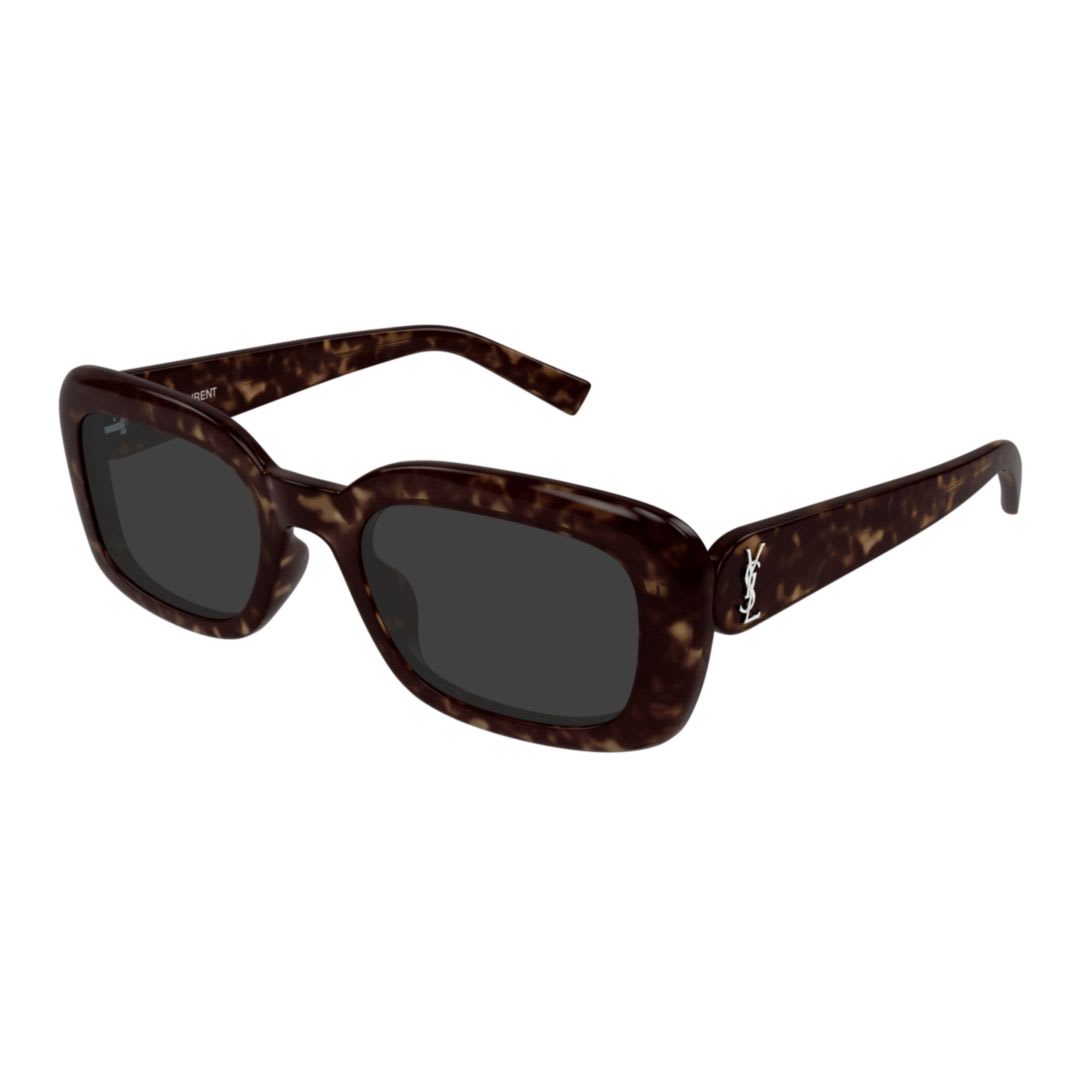 Saint Laurent Sl M130006-havana-havana-grey In Brown