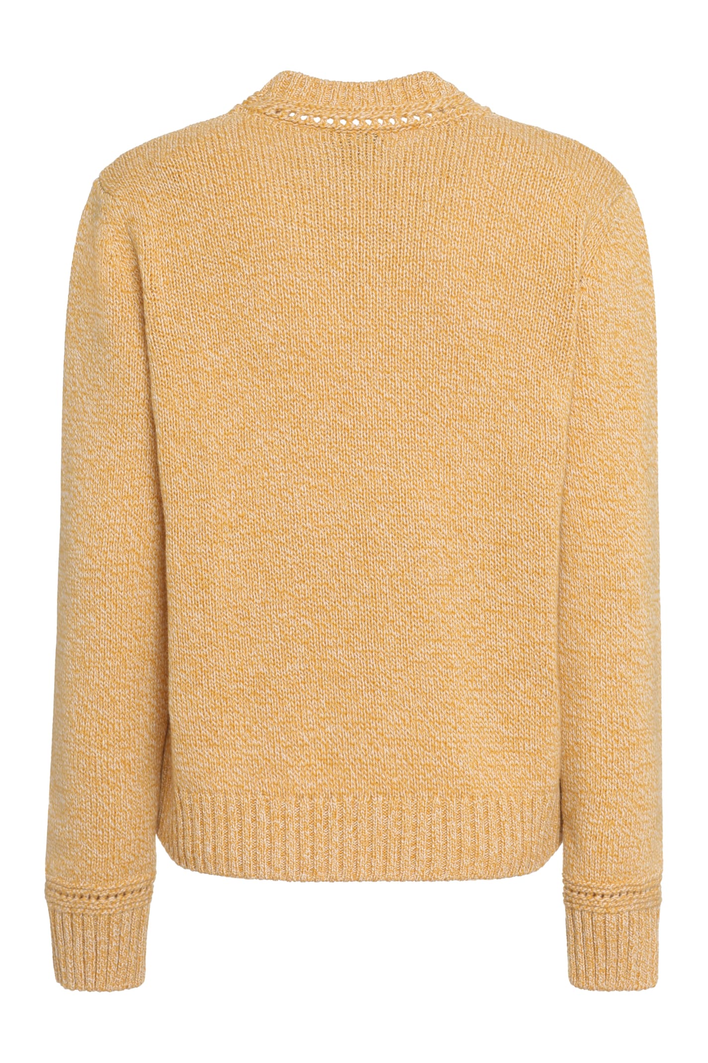 Shop Apc Margery Virgin Wool Crew-neck Sweater In Ocher