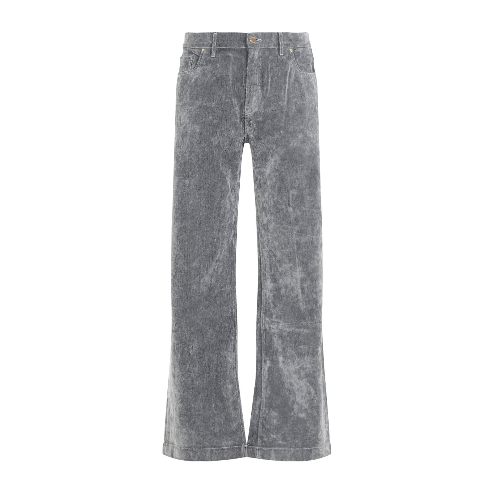 Shop Casablanca Faded Effect Denim Jeans In Grigio