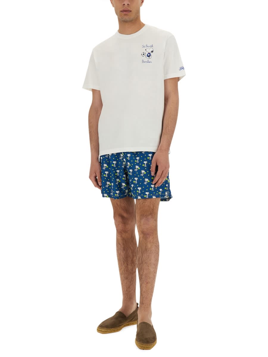 MC2 SAINT BARTH T-SHIRT WITH PRINT